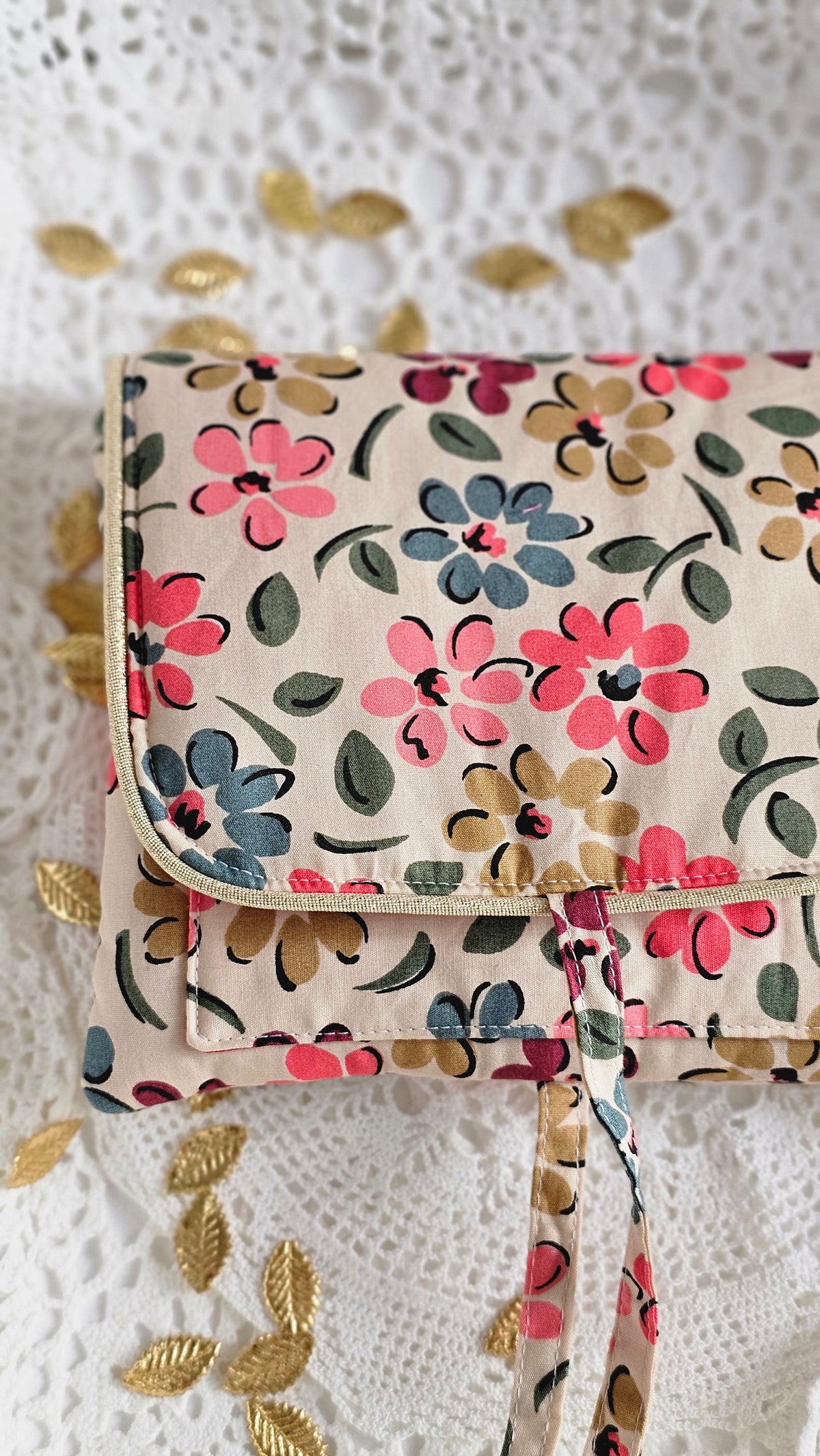 Mini pochette tissu fleuri