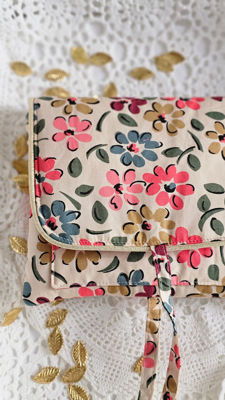 Mini pochette tissu fleuri