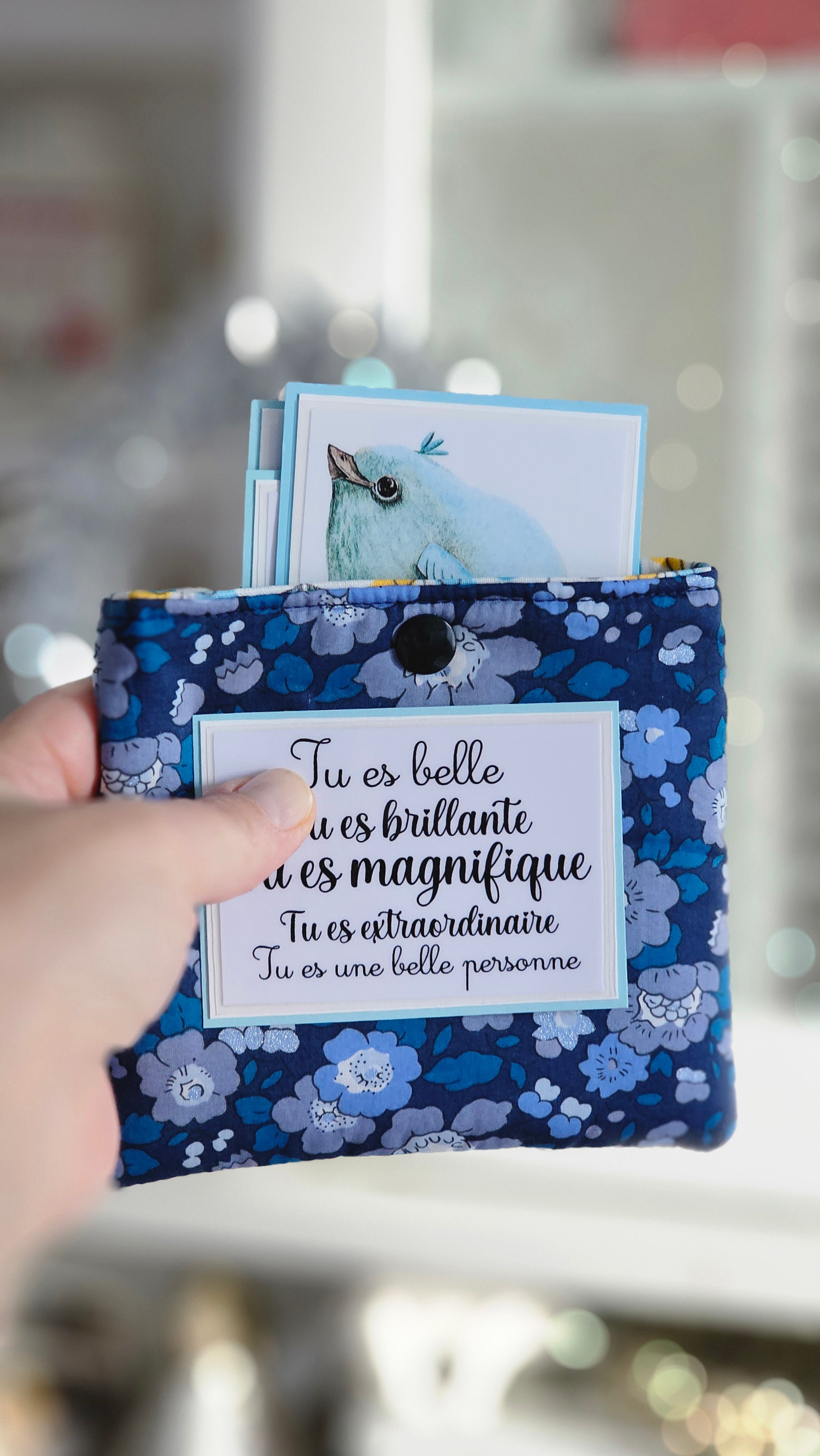 Pochette à savon liberty et cartes