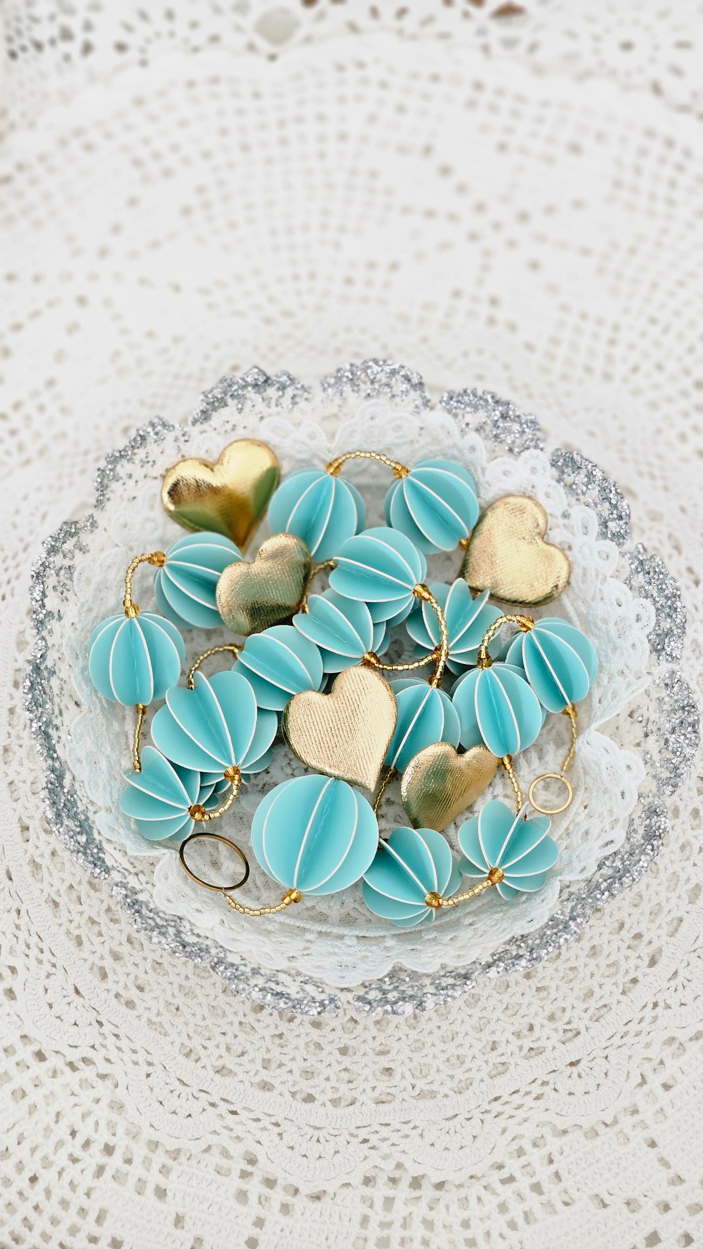 Guirlande papier bleu