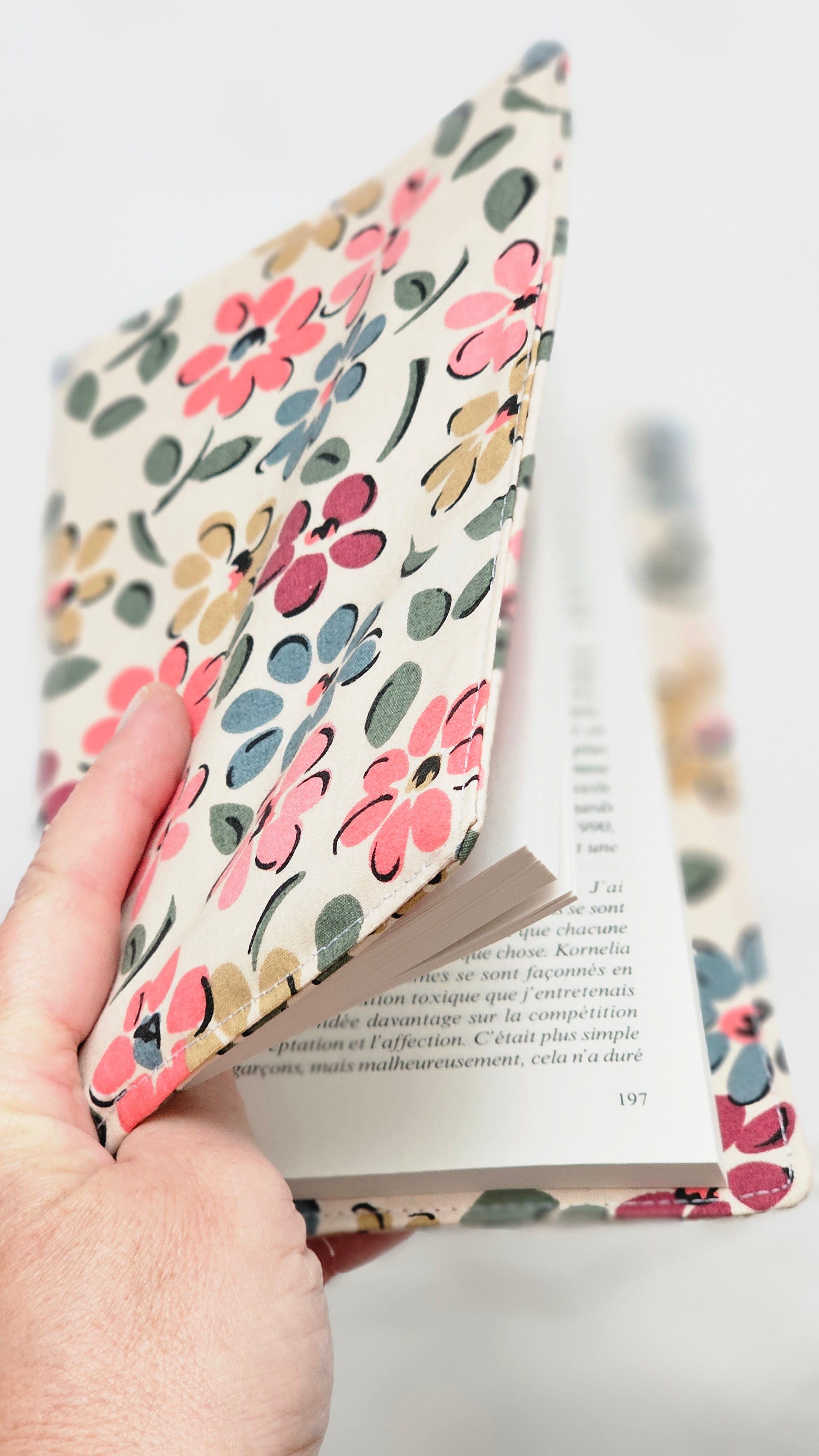 Housse tissu pour livre de poche
