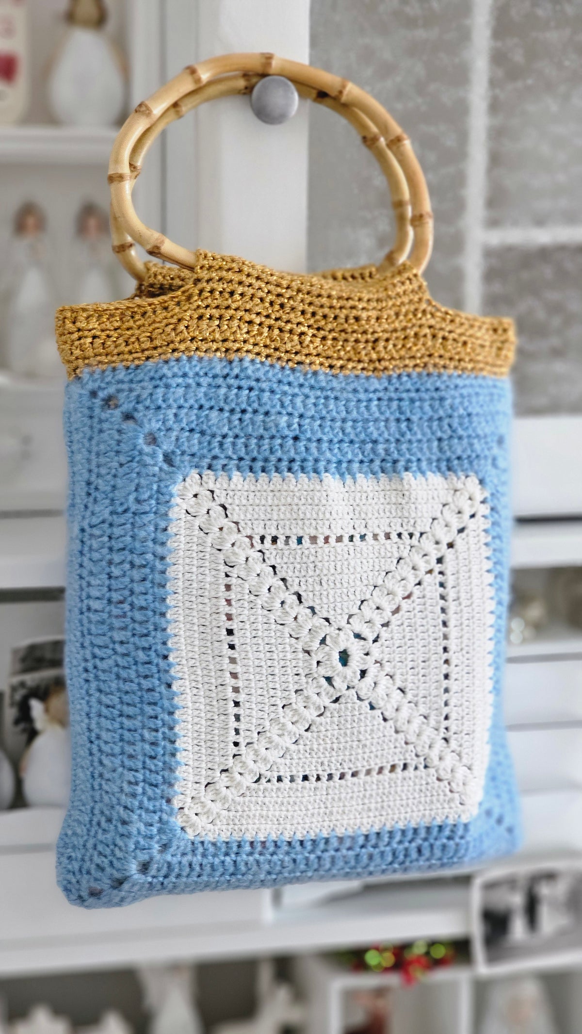 Sac crochet avec anses bambou