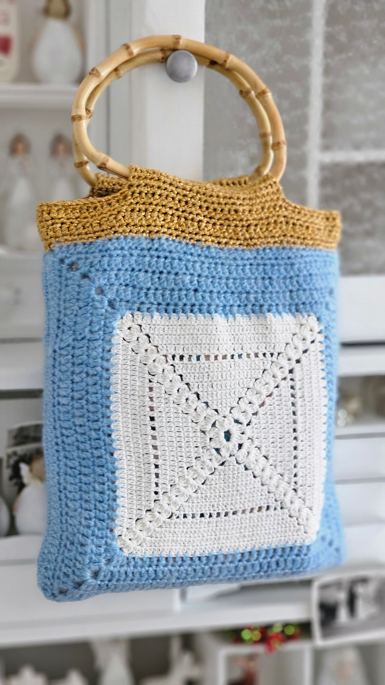 Sac crochet avec anses bambou