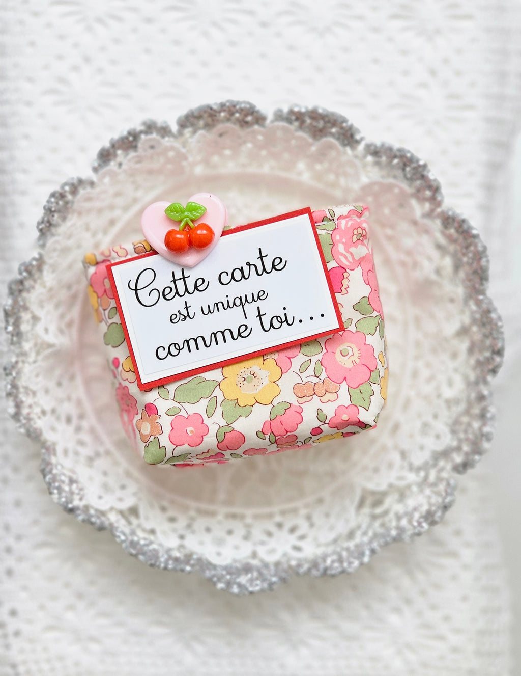 Vide poche tissu liberty rose