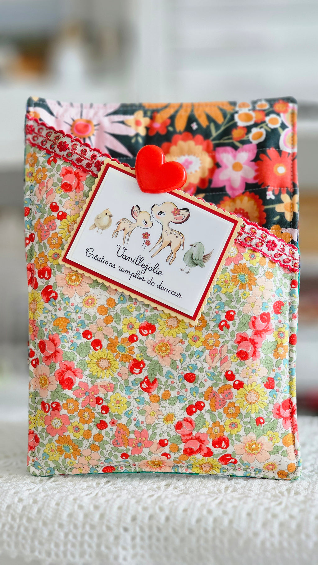 Pochette tissu livre de poche
