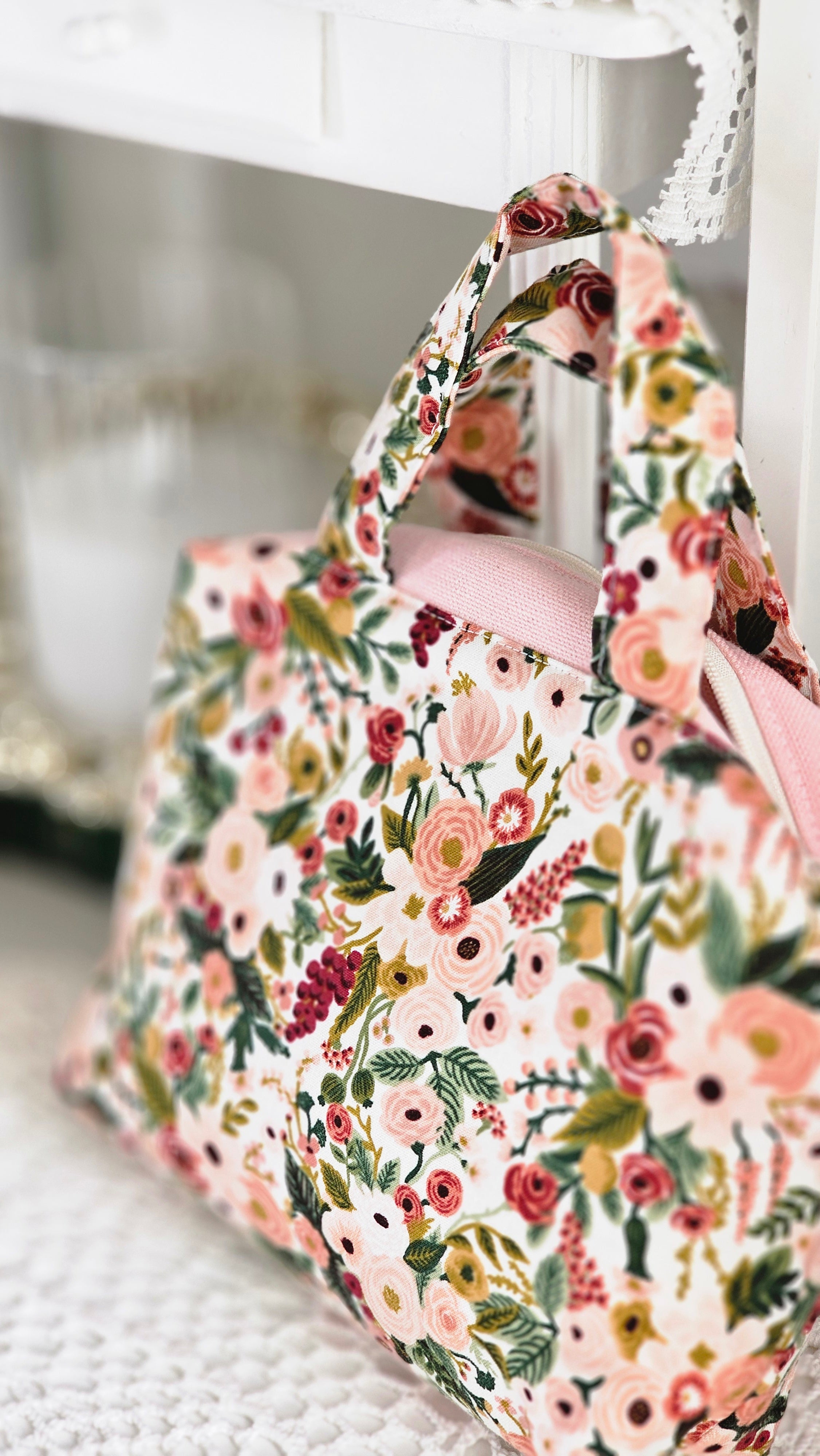 Mini trousse tissu fleuri