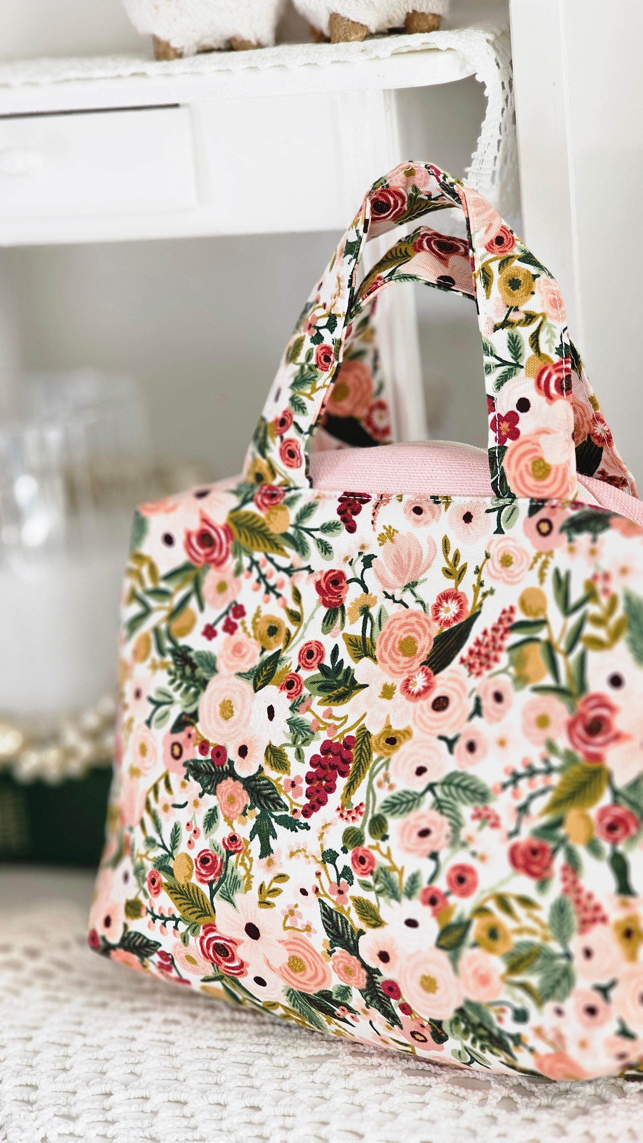 Mini trousse tissu fleuri