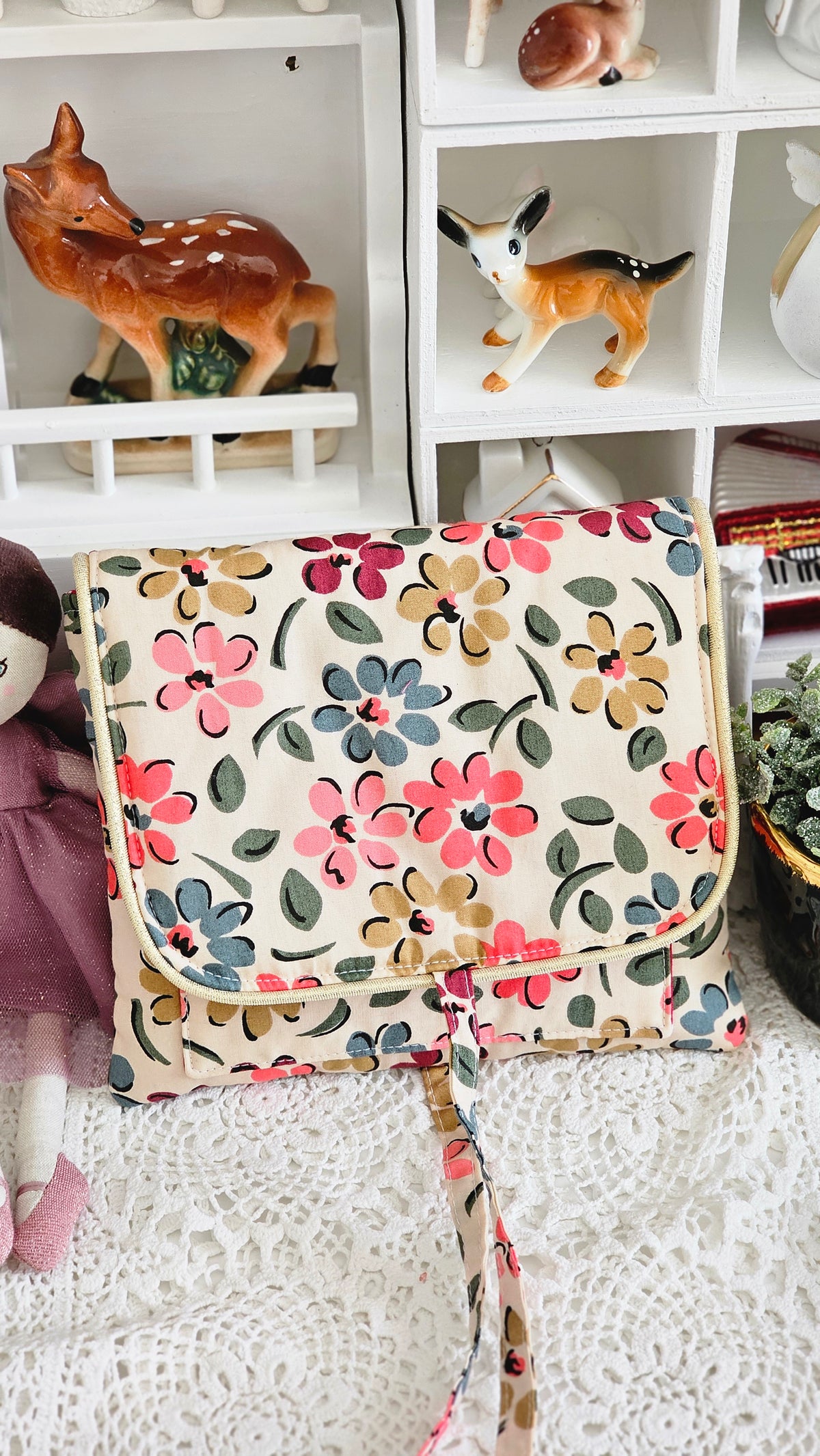 Mini pochette tissu fleuri