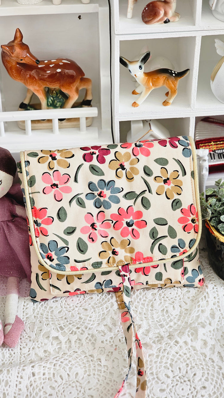 Mini pochette tissu fleuri