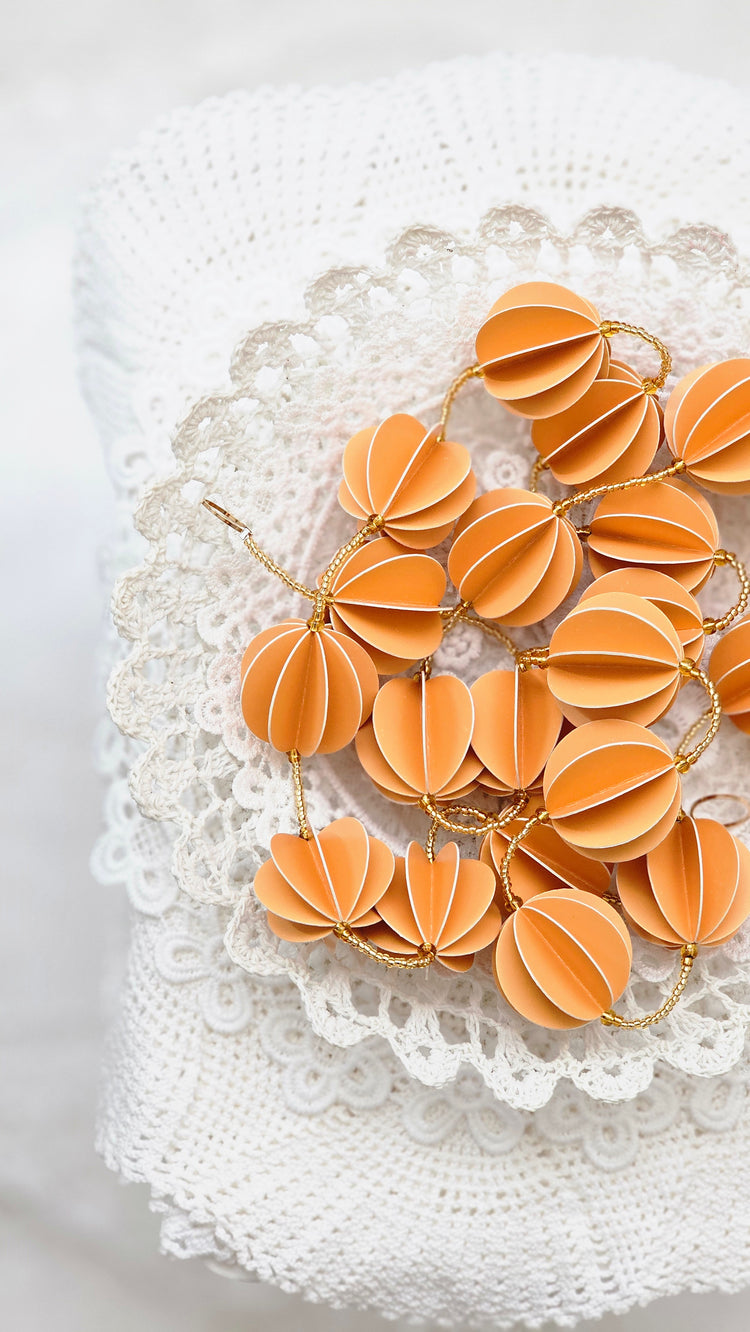 Guirlande décorative en papier orange