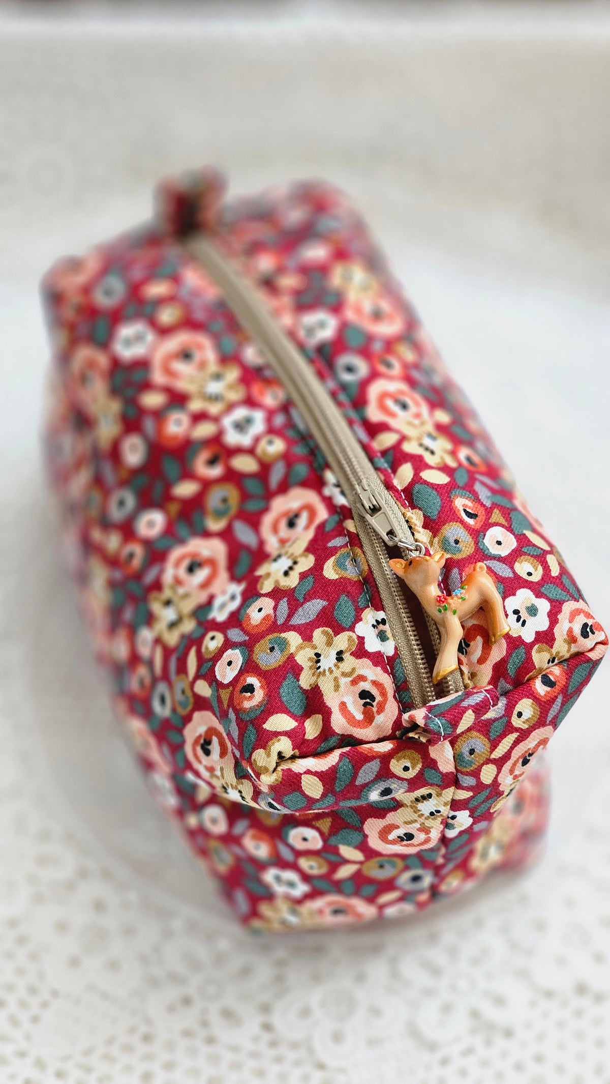 Trousse tissu fleuri