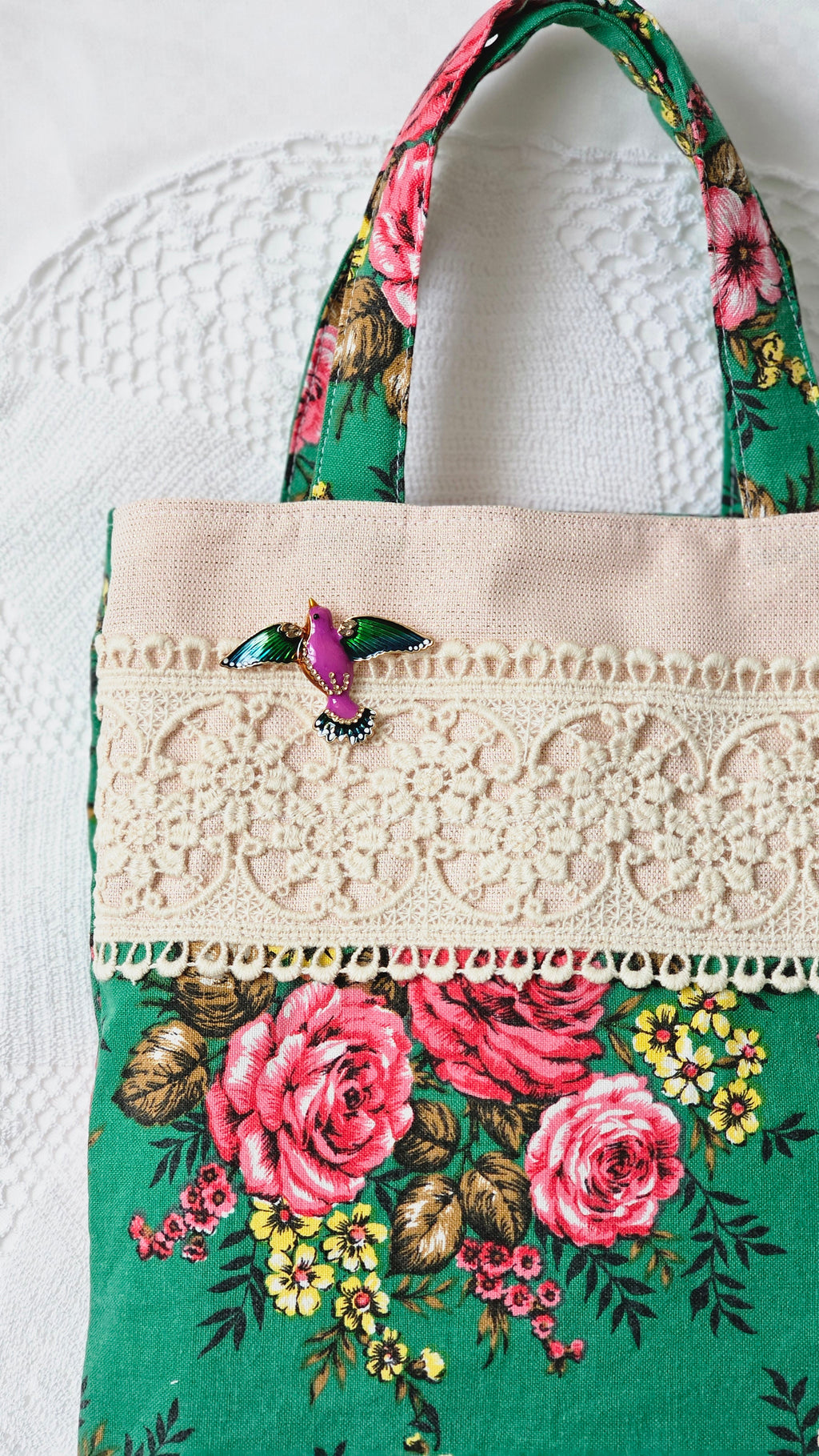 Sac tote bag tissu vintage
