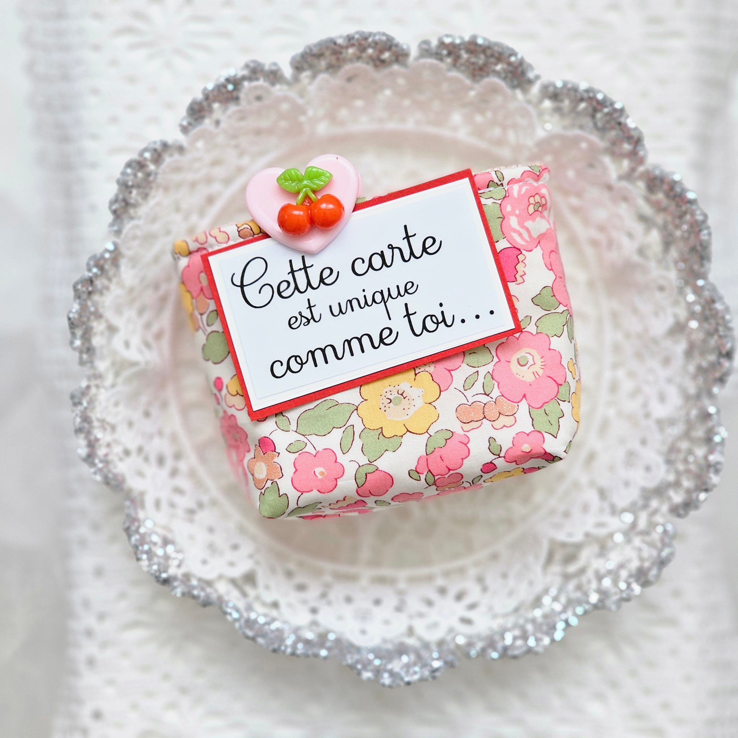 Vide poche tissu liberty rose