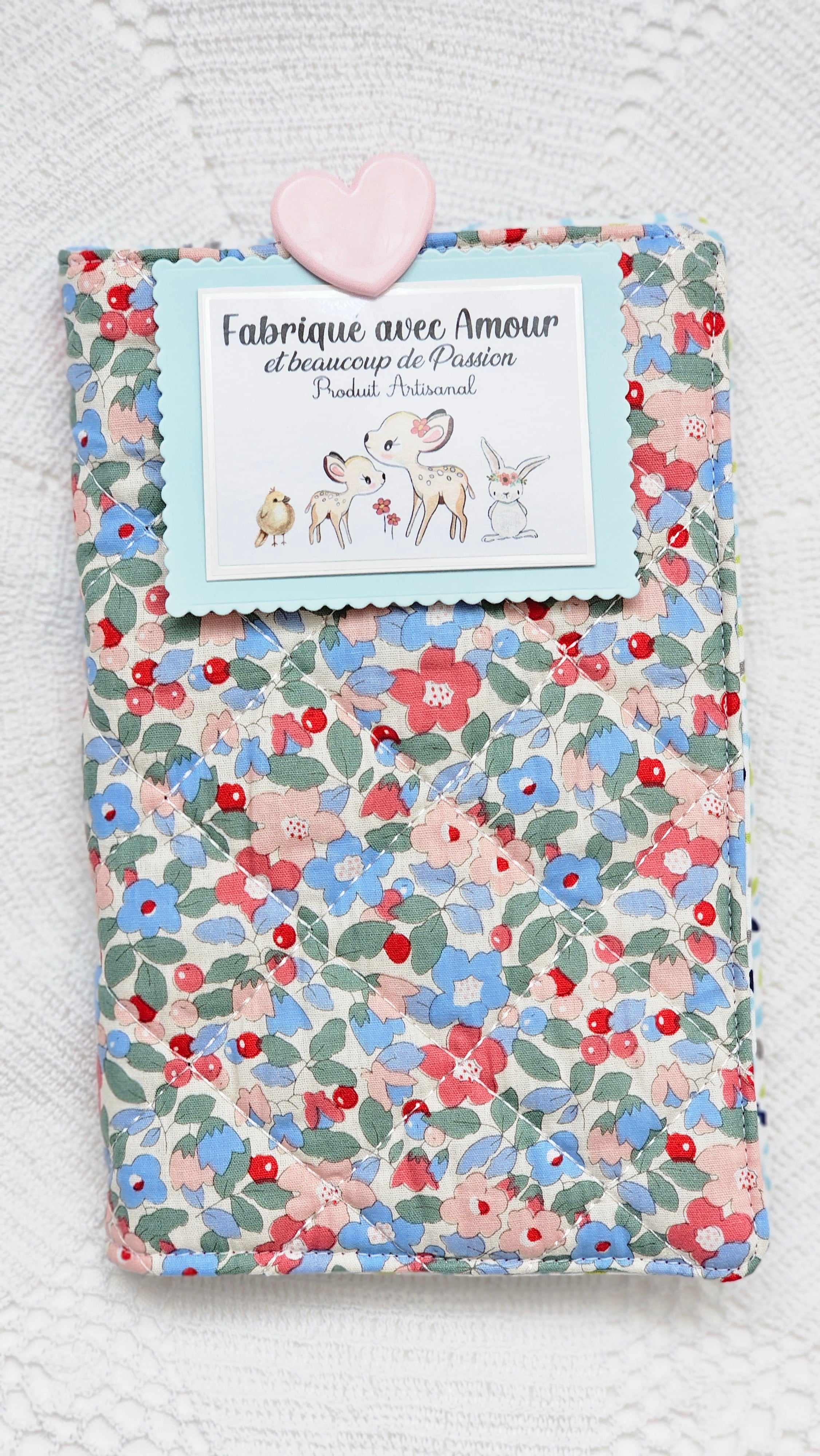 Housse tissu pour livre de poche