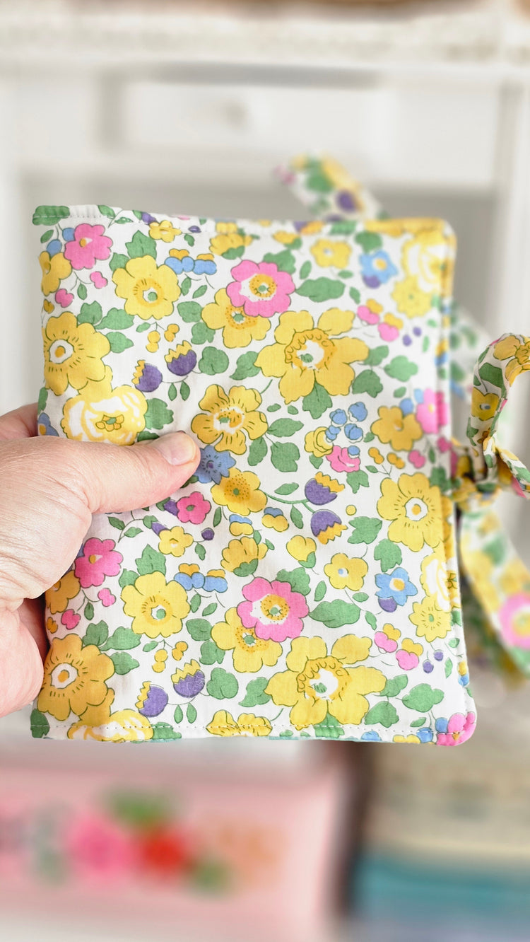 Petite Pochette double en tissu Liberty