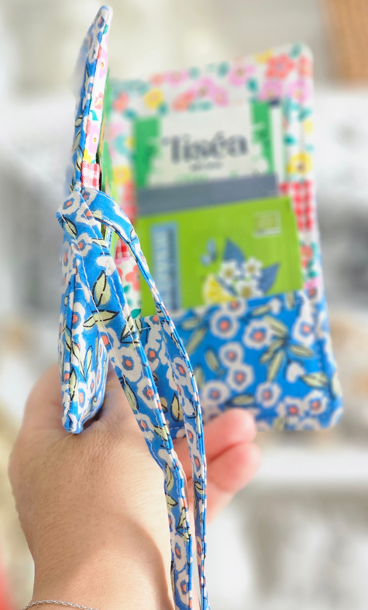 Porte sachets de thé en tissu