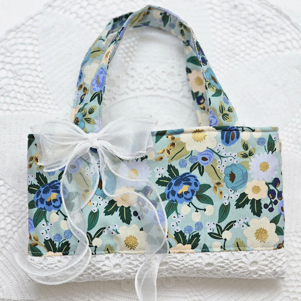 Sac tote bag tissu et crochet