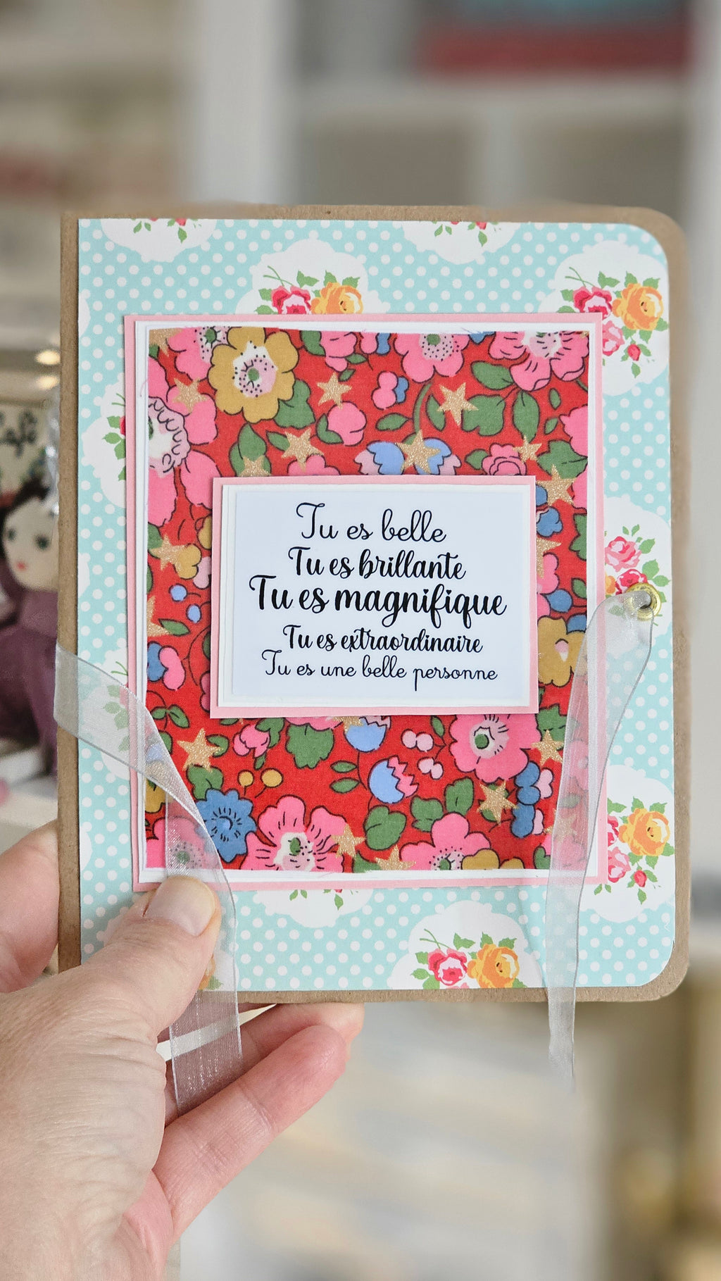 Carte double liberty rouge