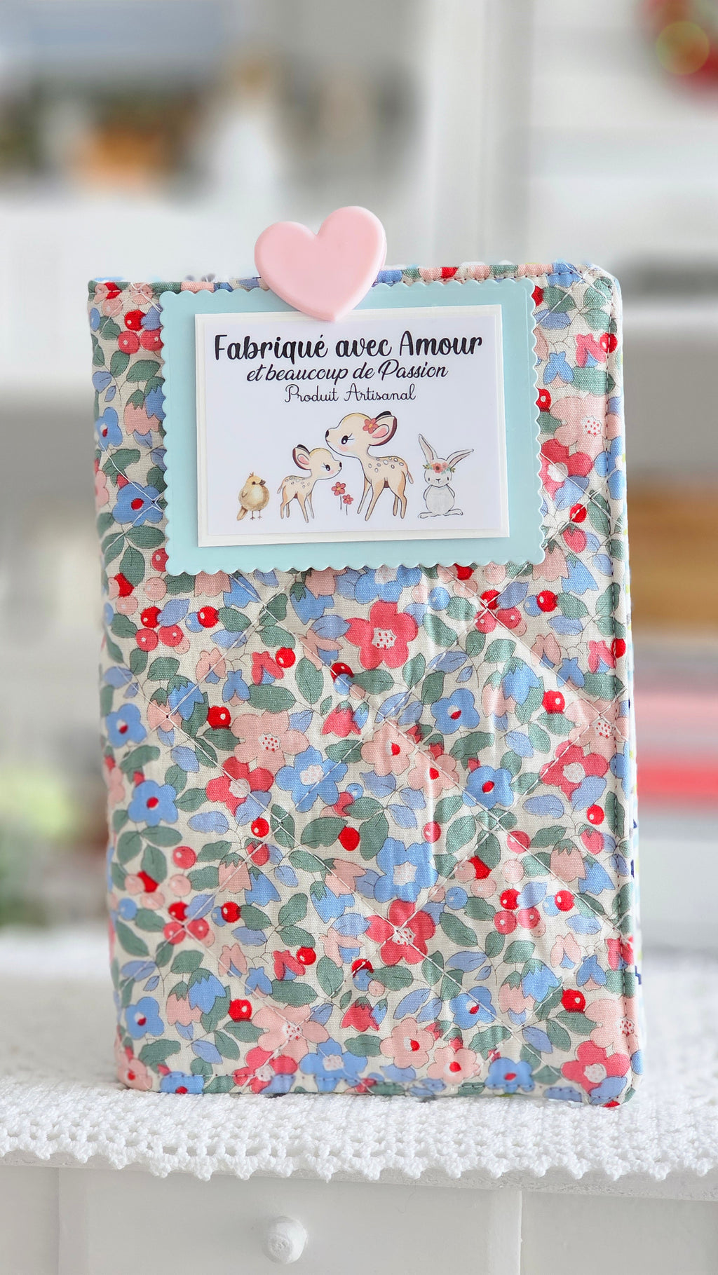 Housse tissu pour livre de poche