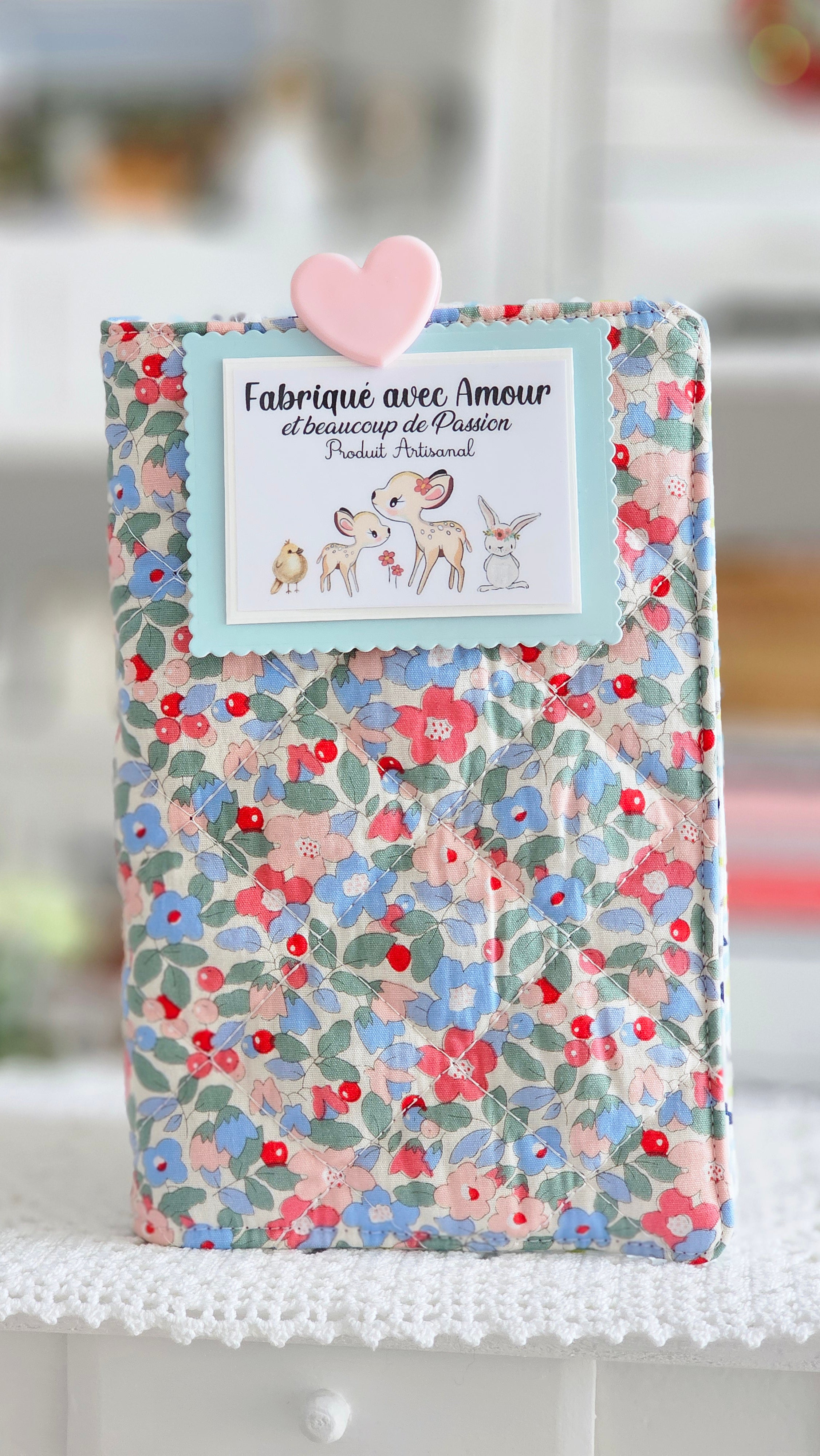 Housse tissu pour livre de poche