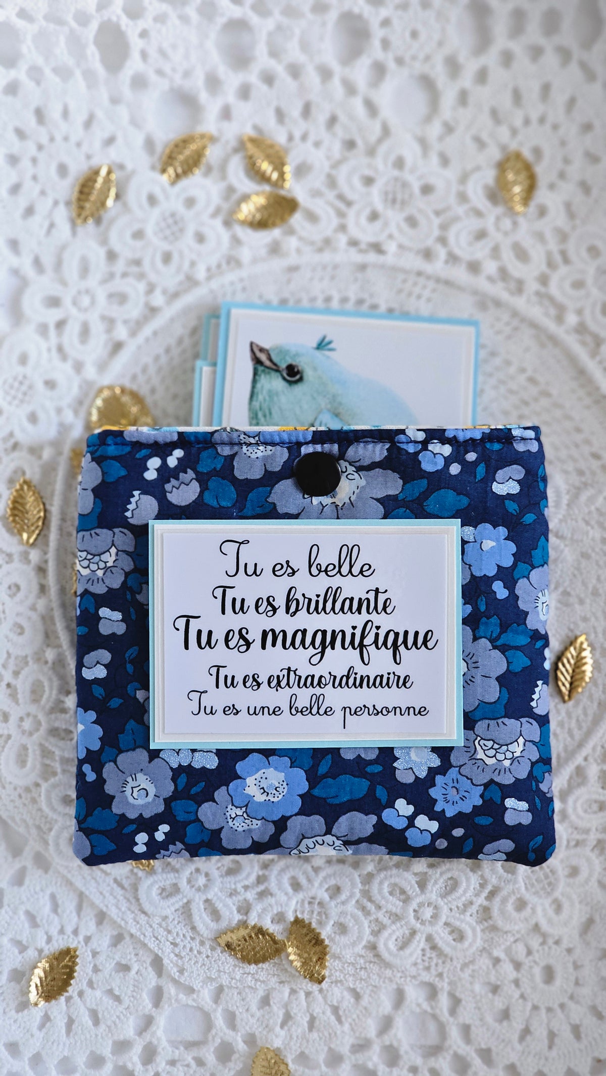 Pochette à savon liberty et cartes