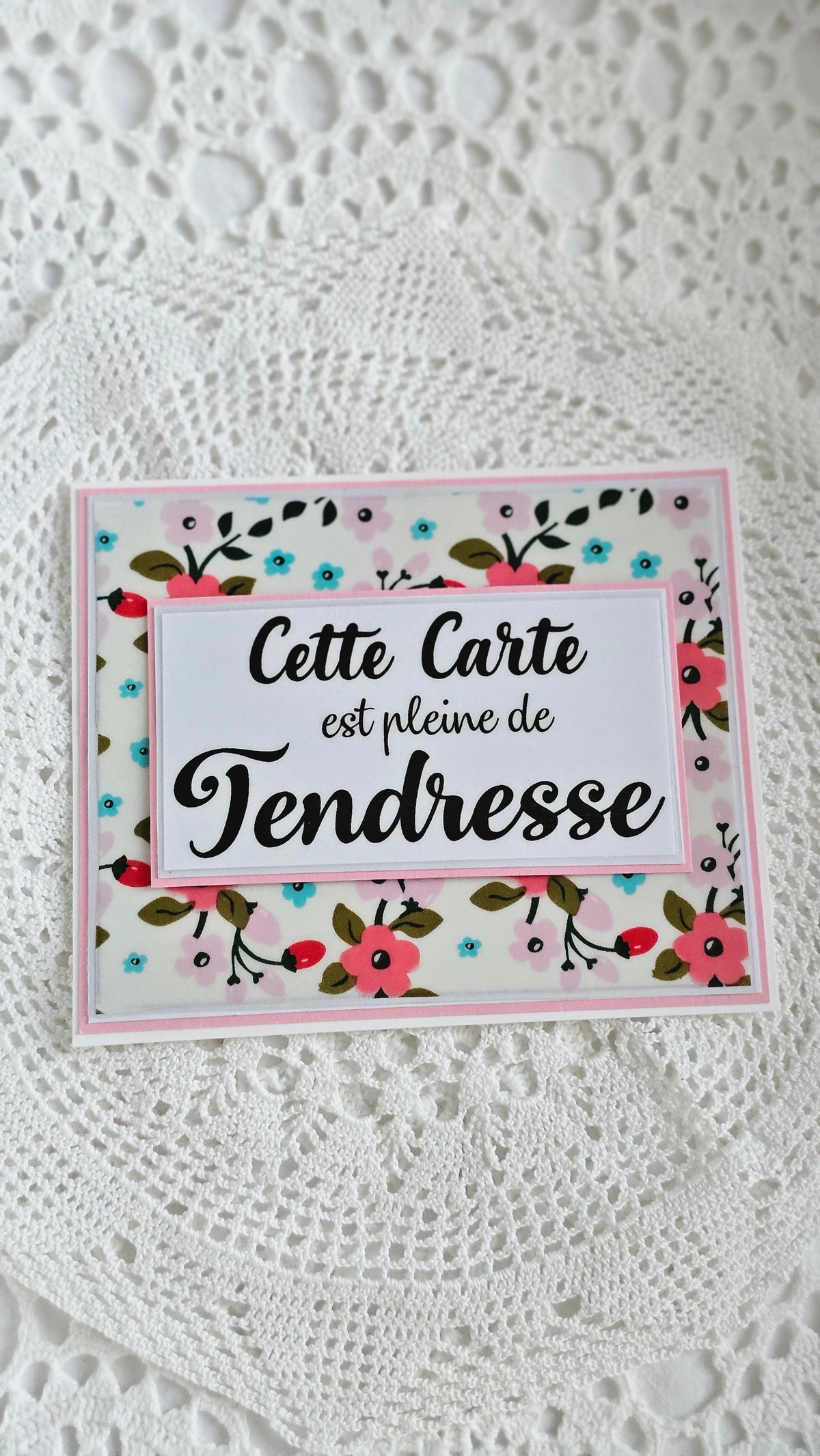 Carte papier tendresse