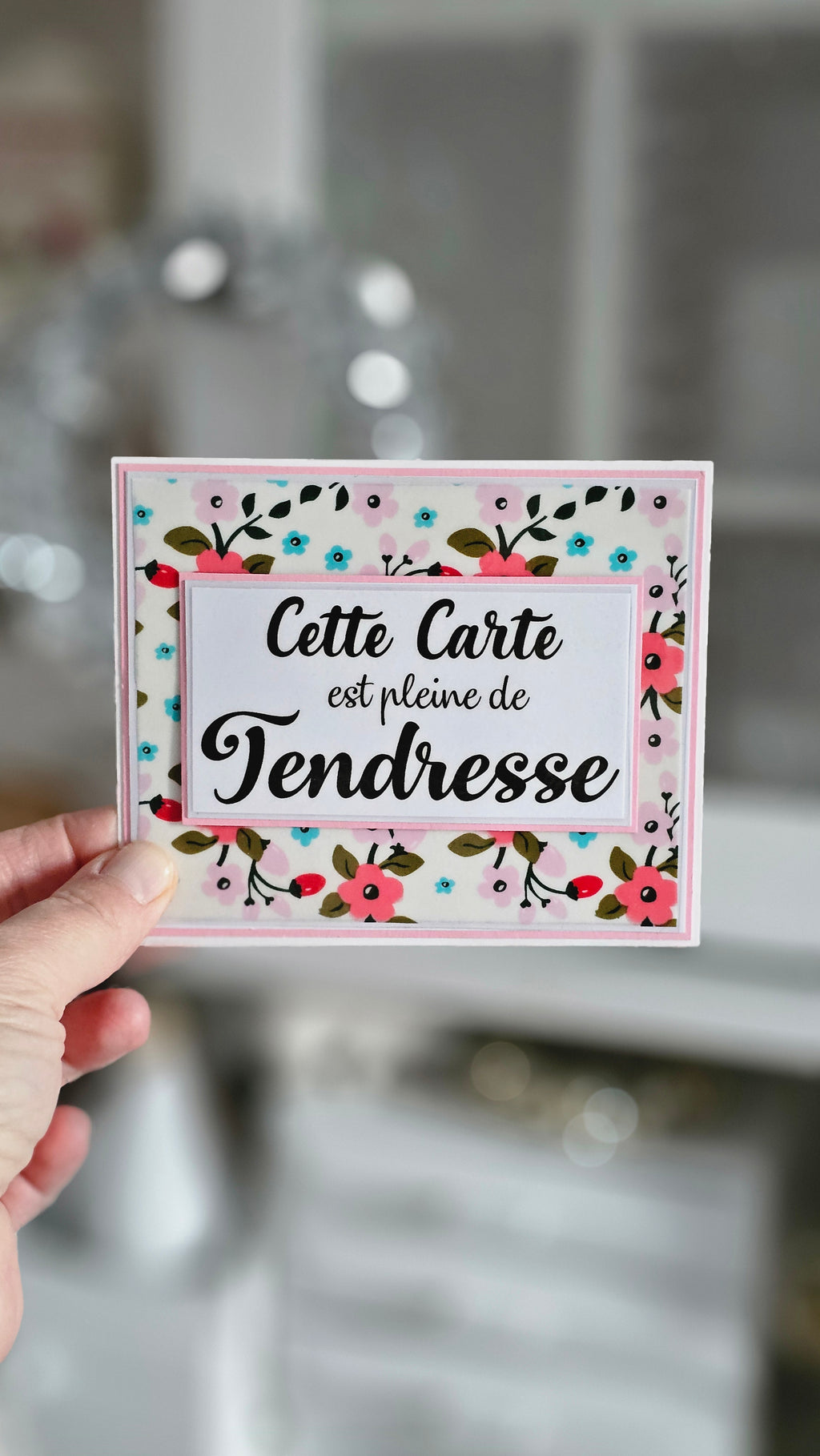 Carte papier tendresse