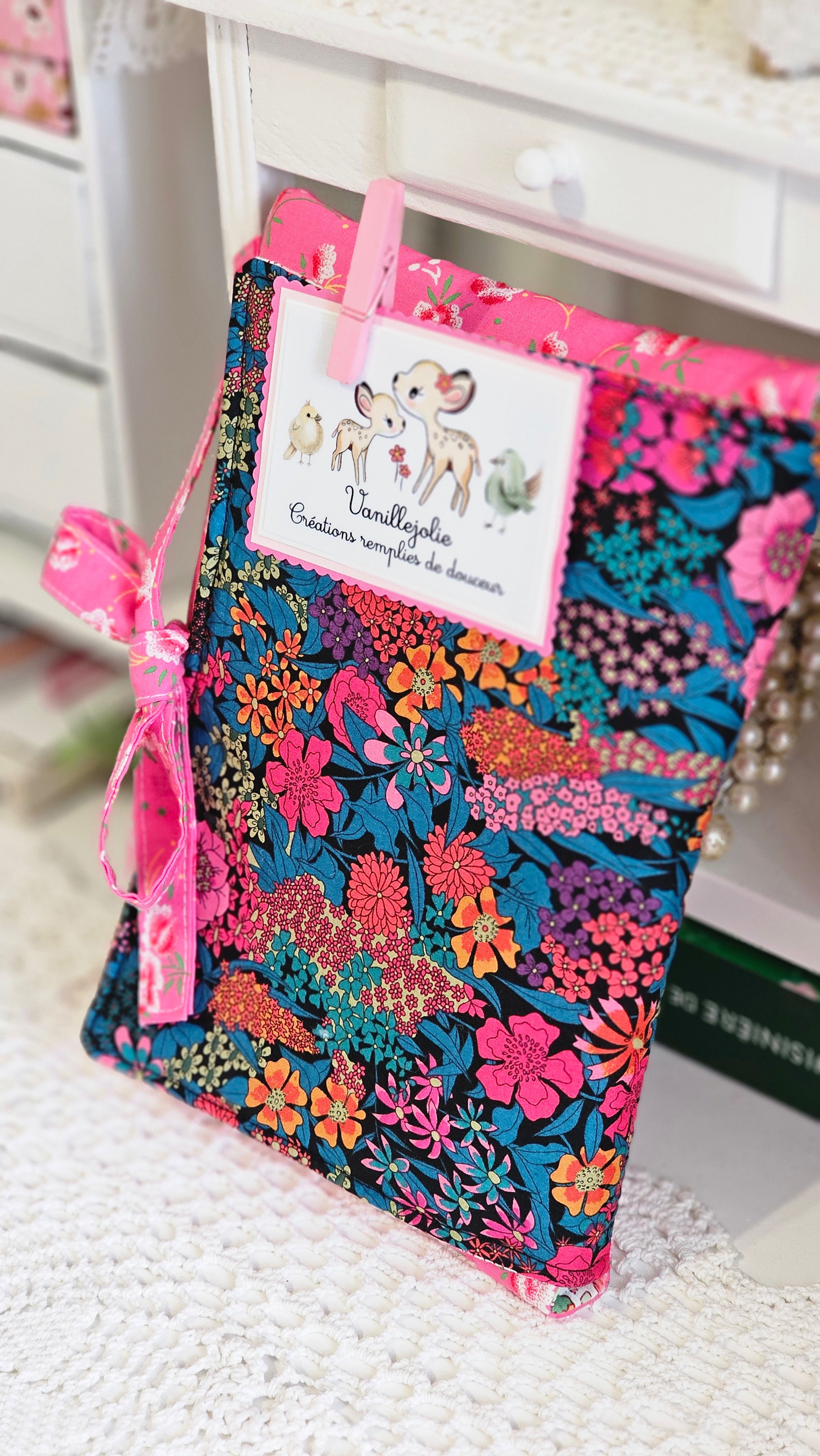 Pochette liberty pour livre de poche