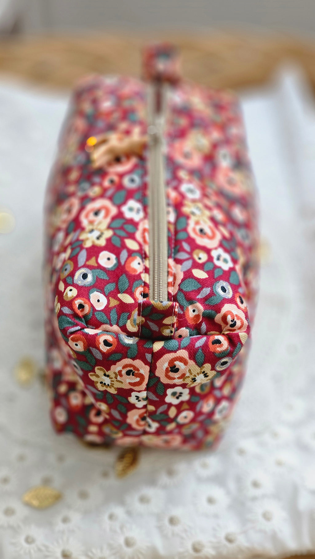 Trousse tissu fleuri
