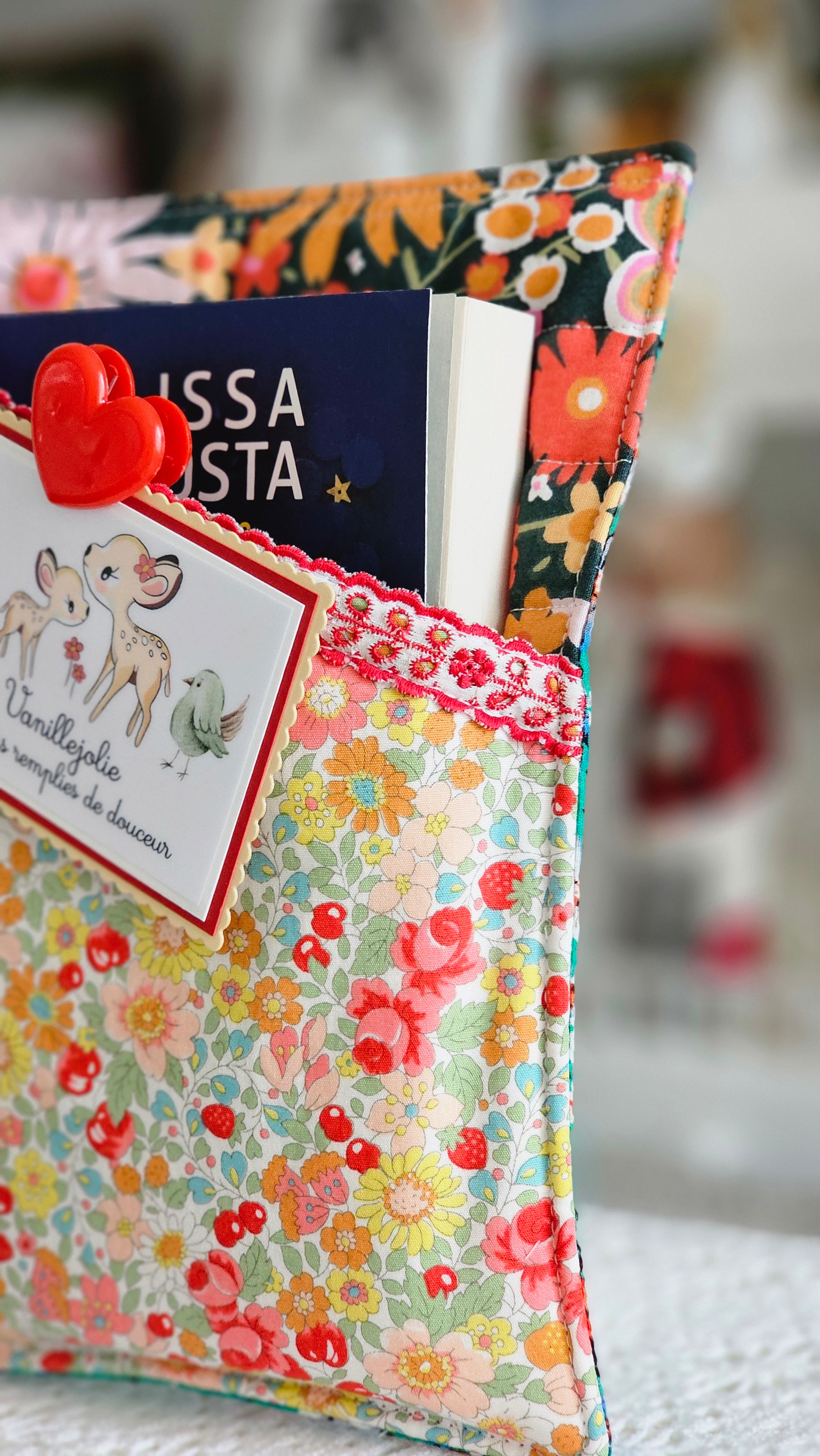 Pochette tissu livre de poche