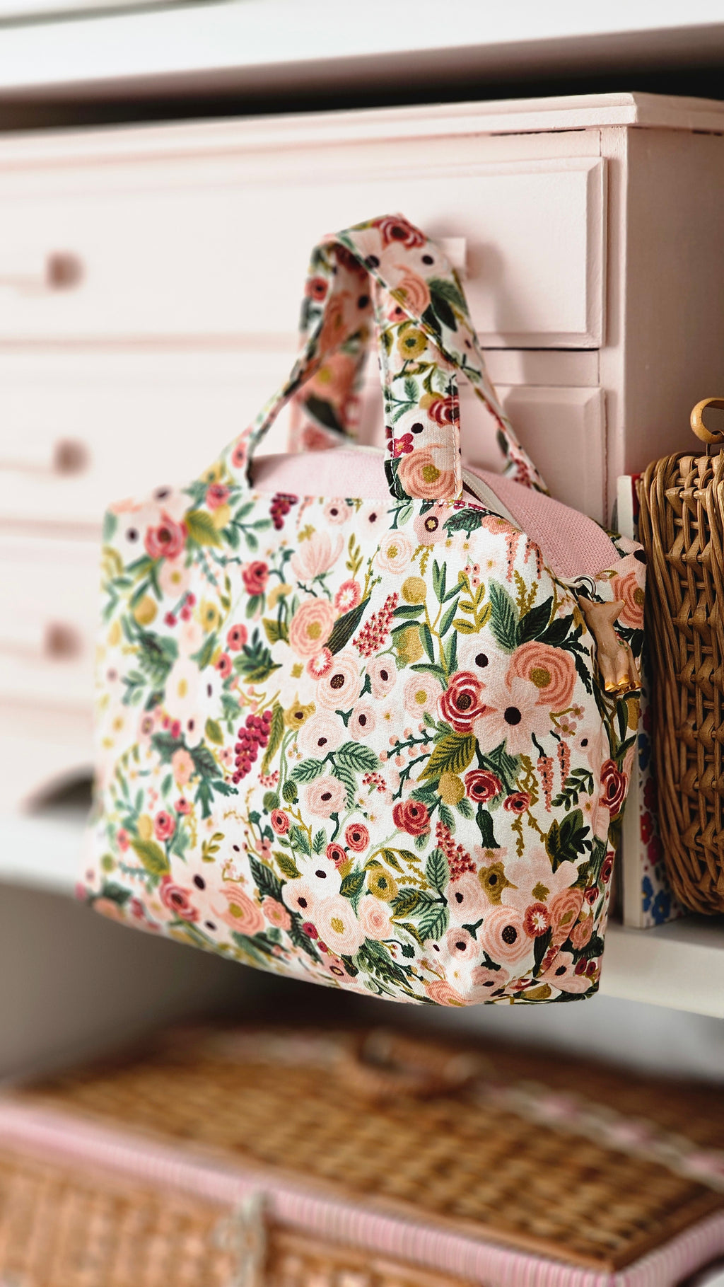 Mini trousse tissu fleuri