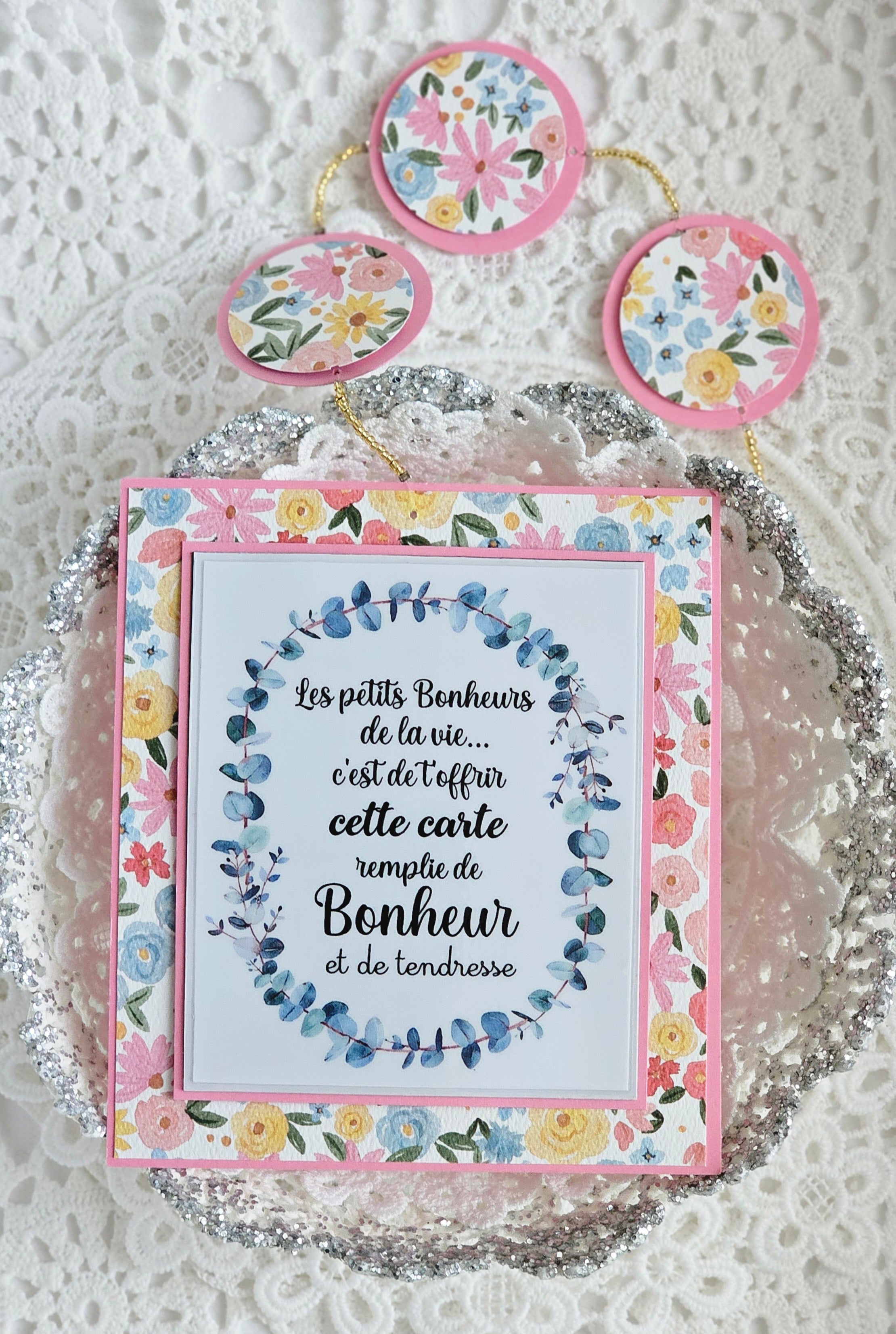 Carte bonheur à suspendre