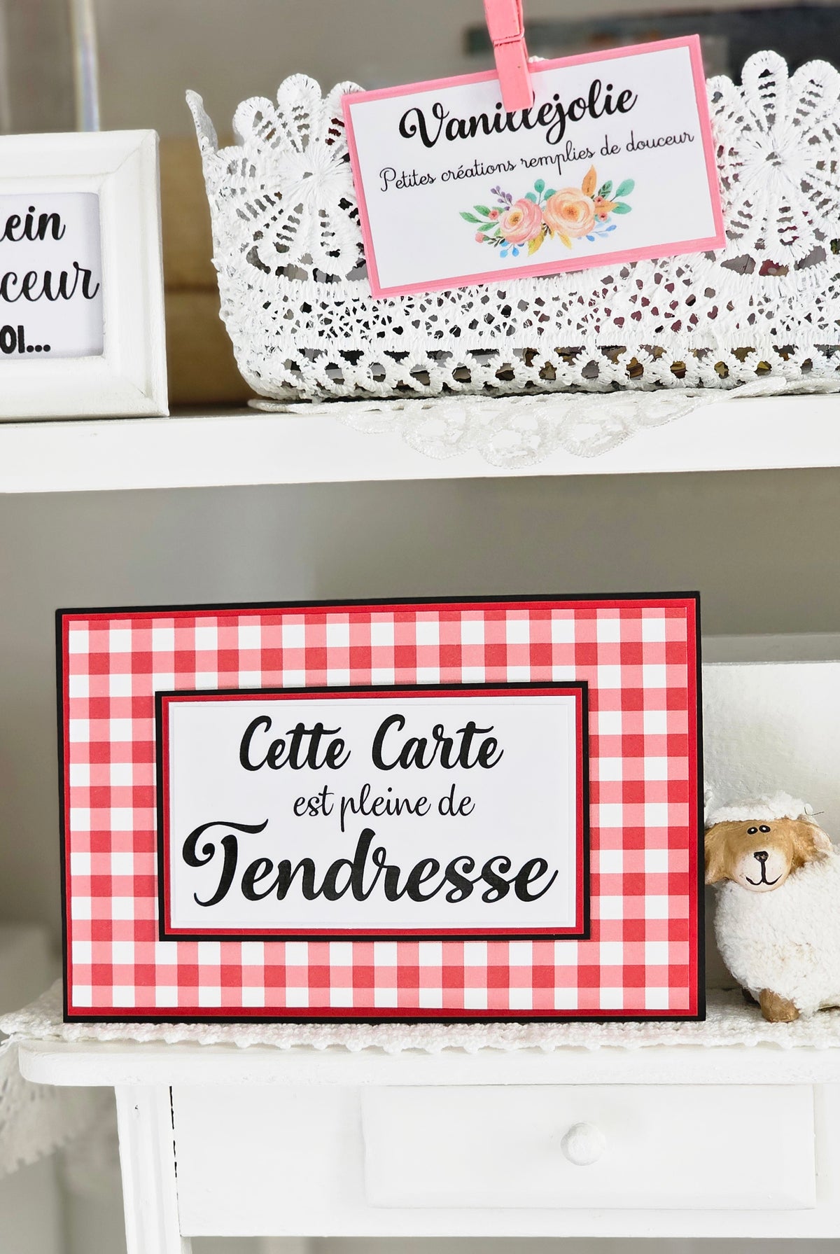 Carte vichy rouge