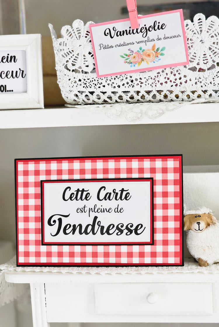 Carte vichy rouge