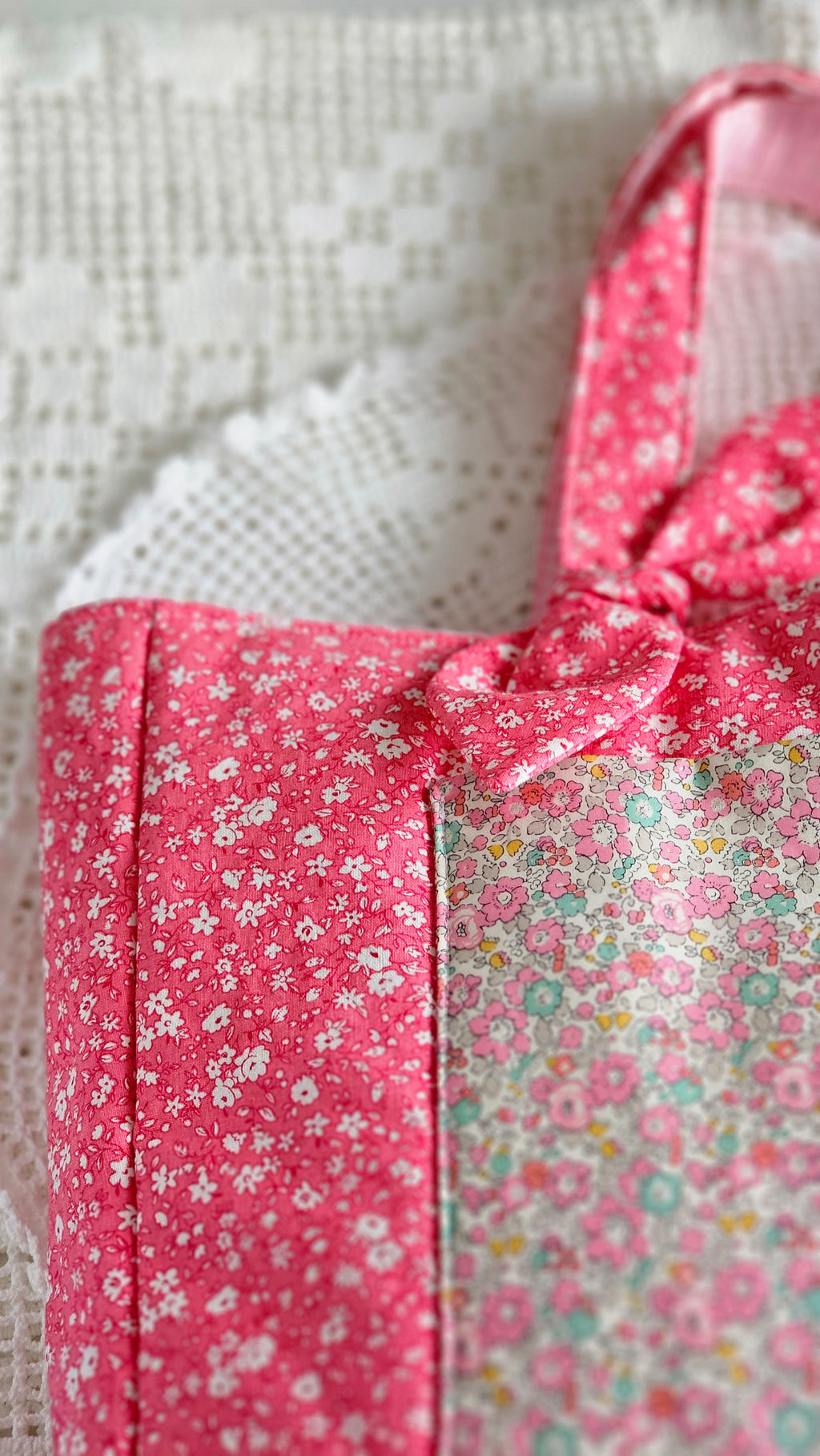 Sac cabas rose fleuri