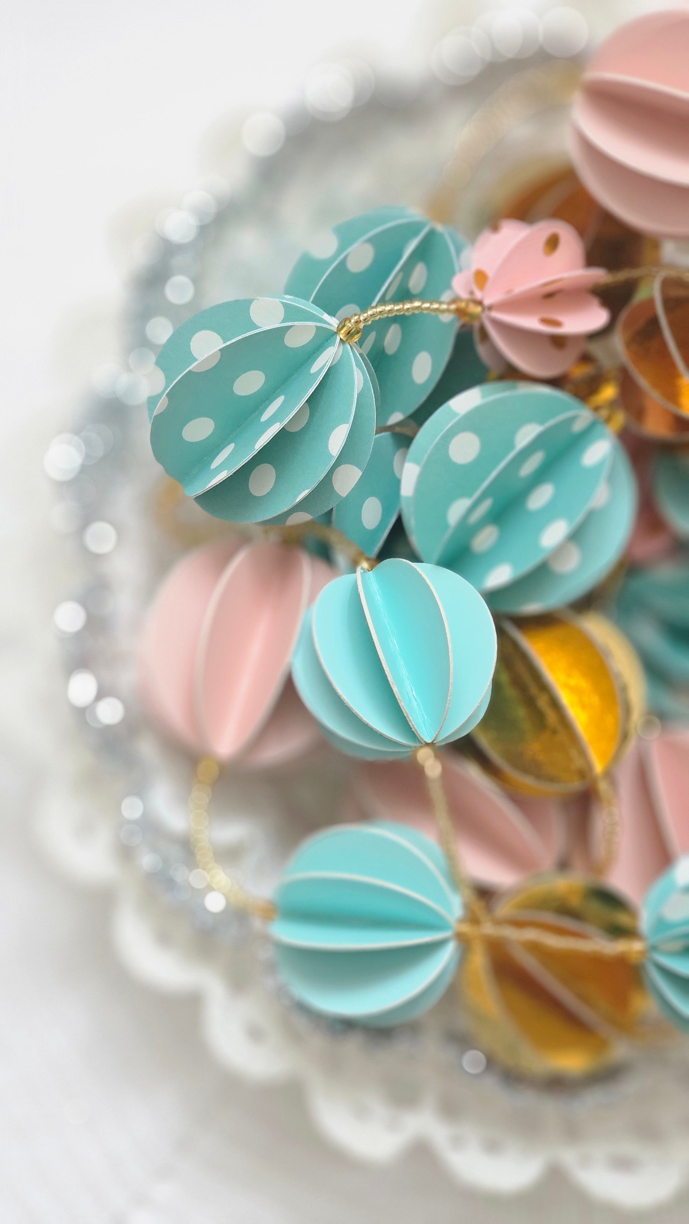Guirlande décorative en papier fantaisie