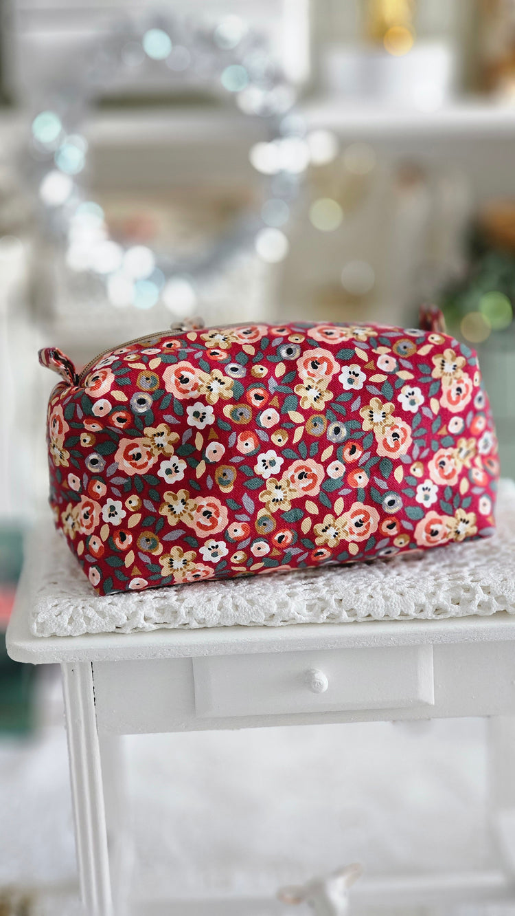Trousse tissu fleuri