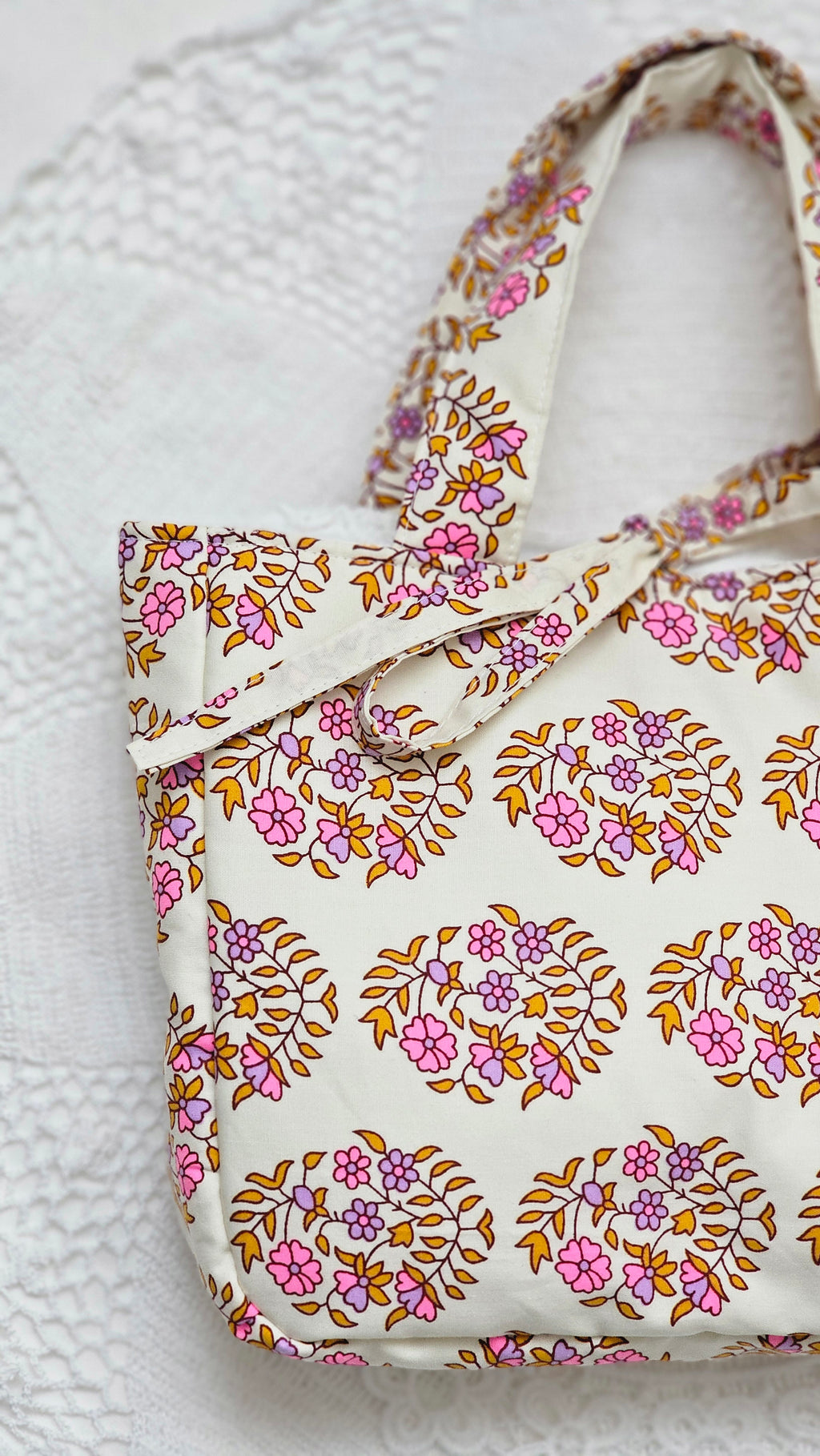 Petit sac Cabas tissu fleuri