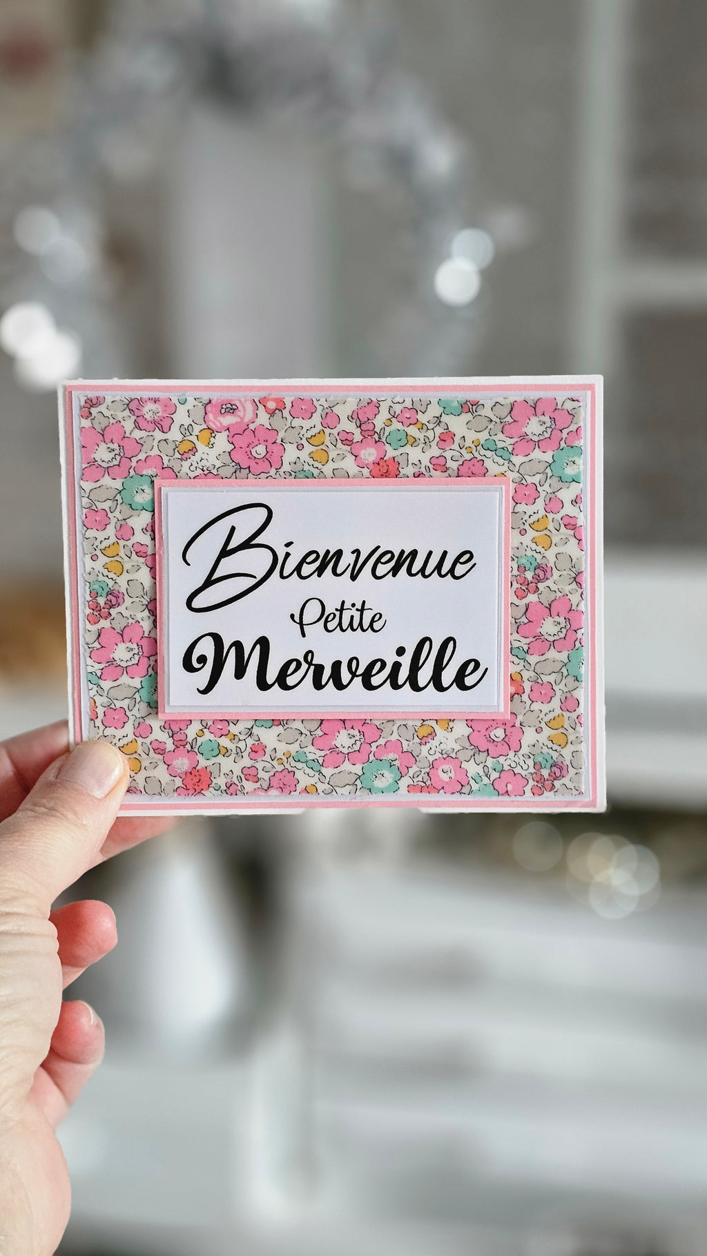 Carte liberty rose naissance