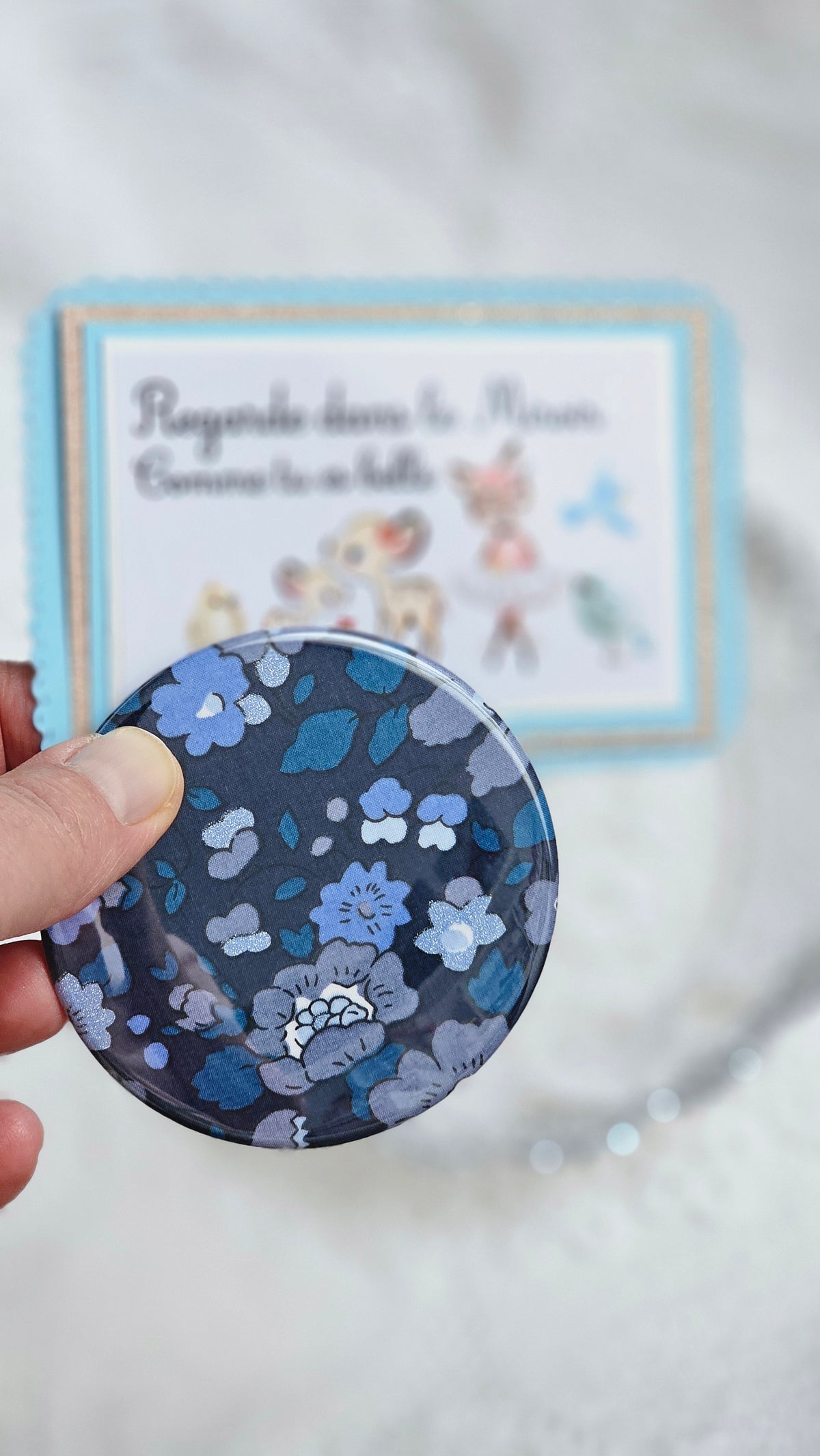 Miroir de poche Liberty et carte