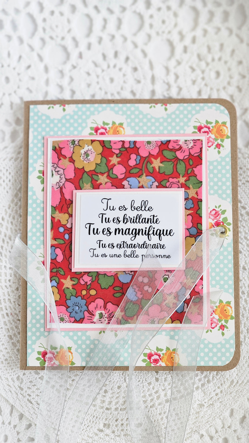 Carte double liberty rouge