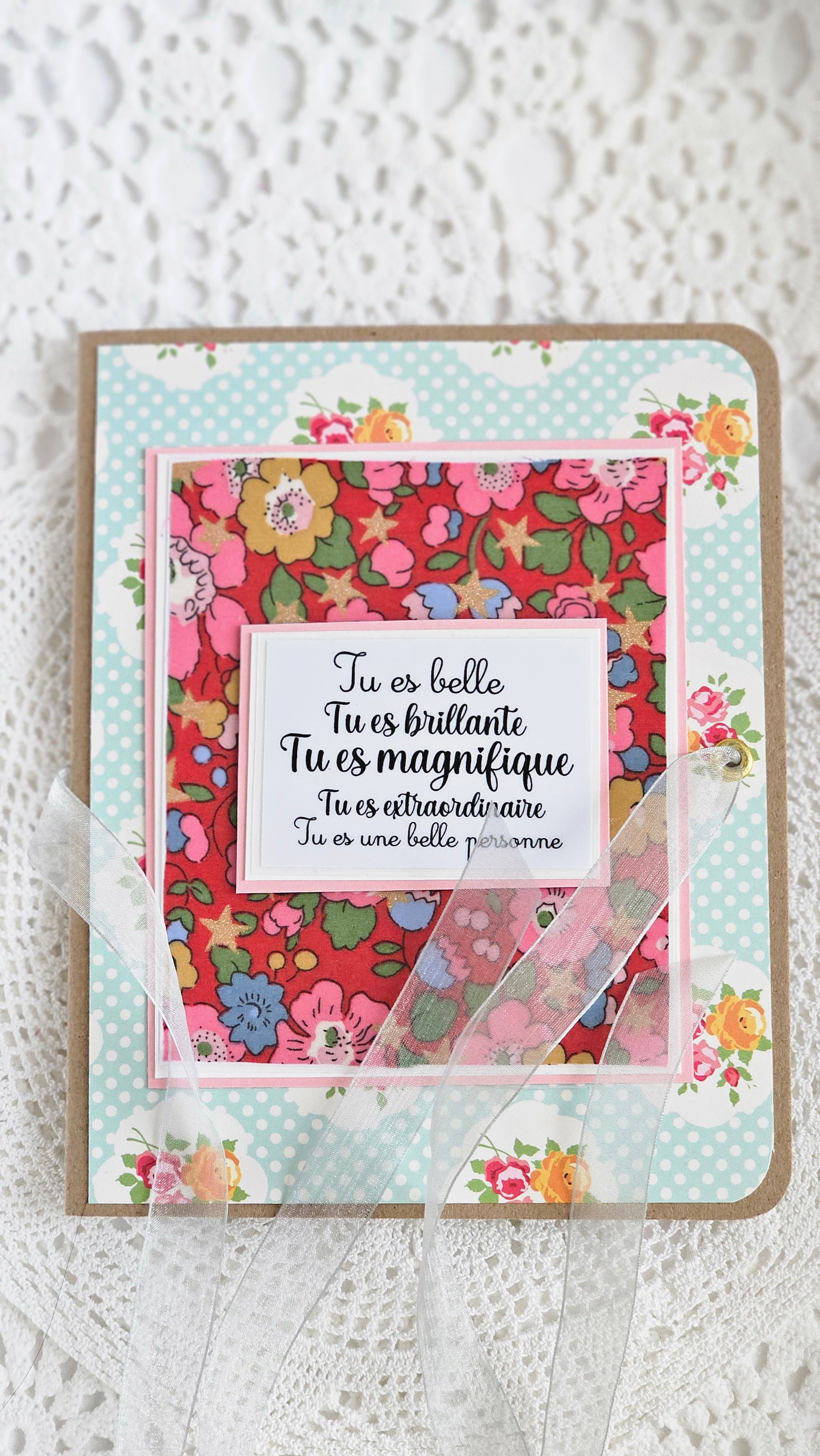 Carte double liberty rouge