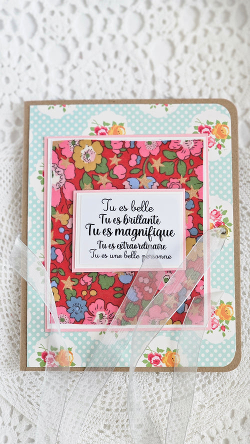 Carte double liberty rouge