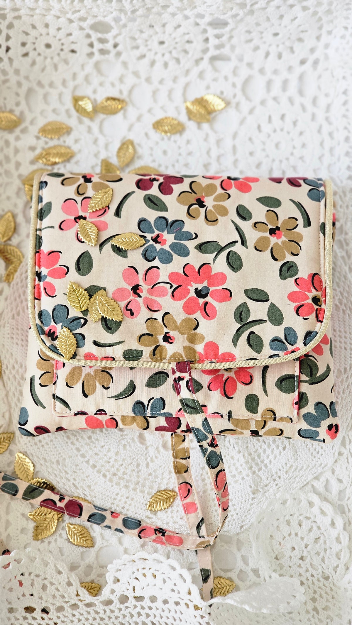 Mini pochette tissu fleuri