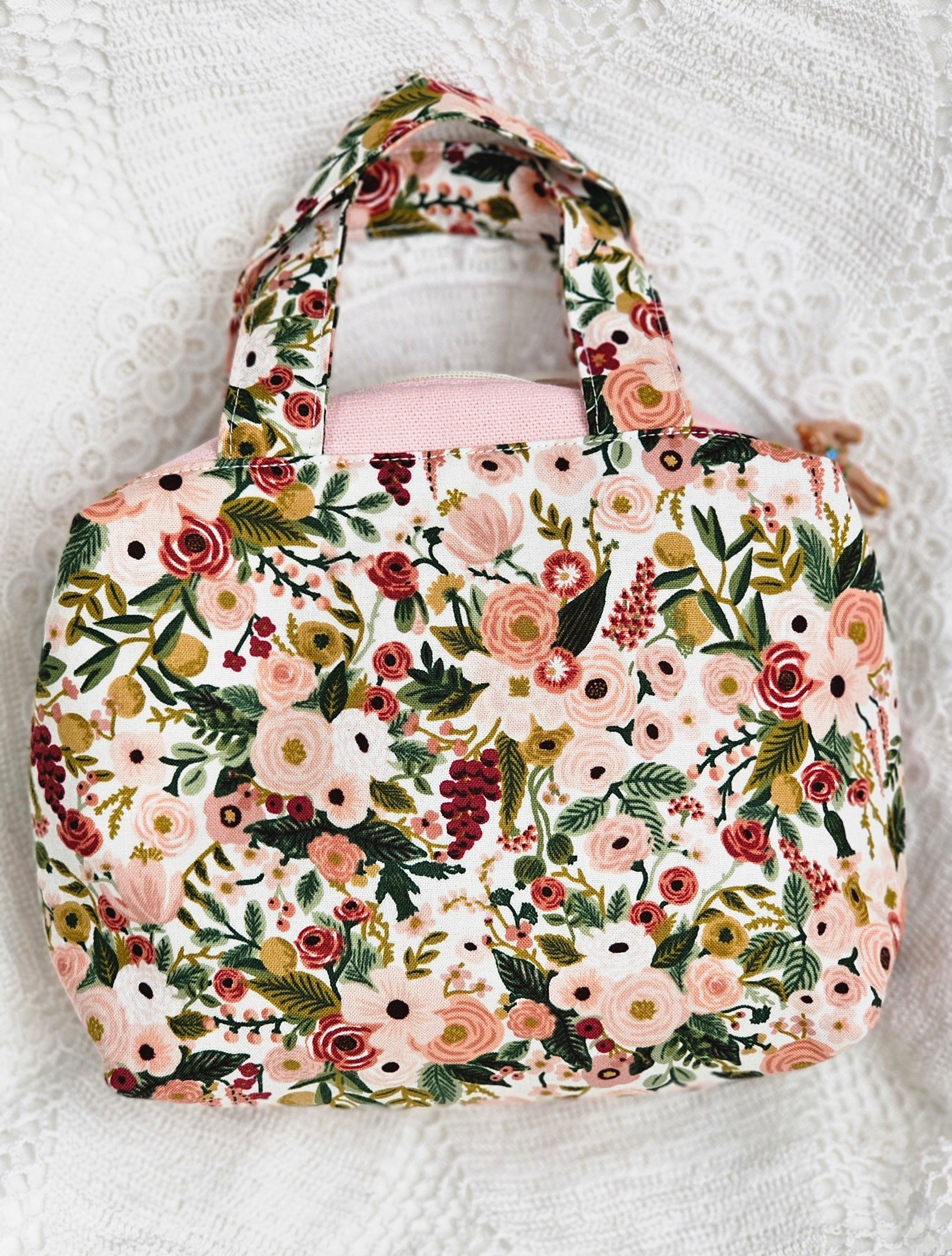 Mini trousse tissu fleuri