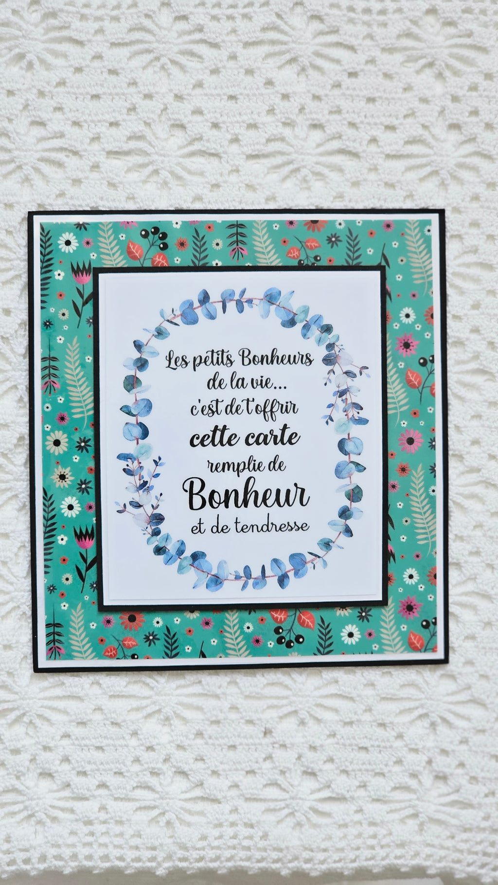 Carte à paillettes petits Bonheurs