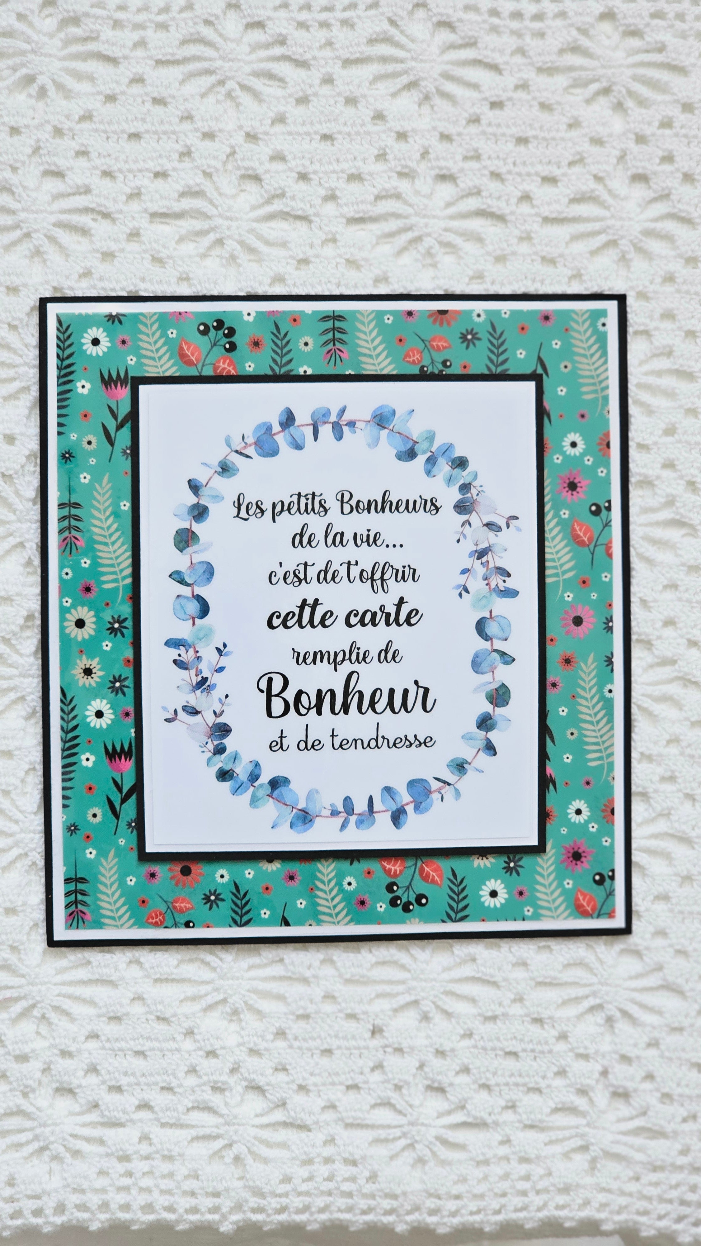 Carte à paillettes petits Bonheurs