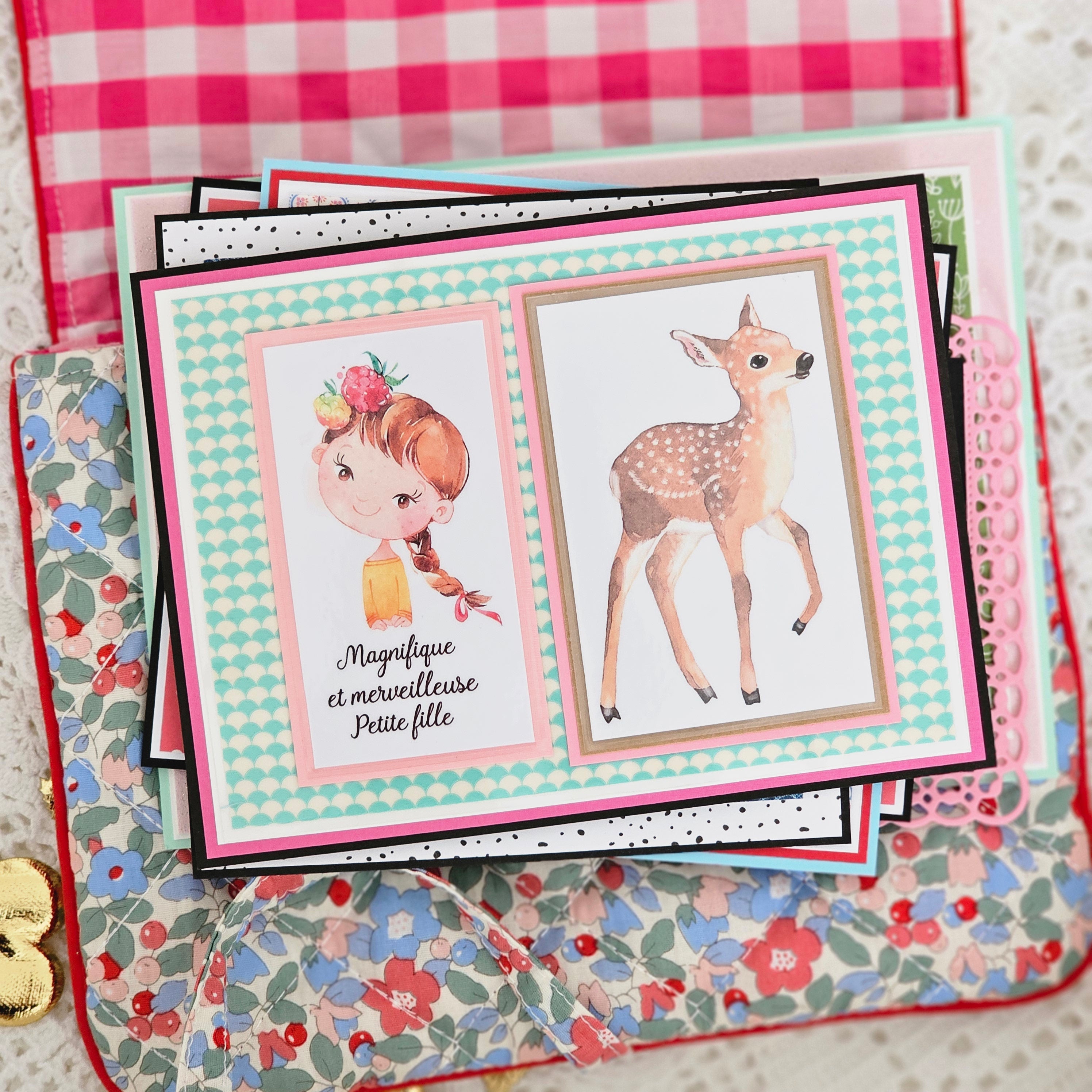 Pochette matelassée et cartes