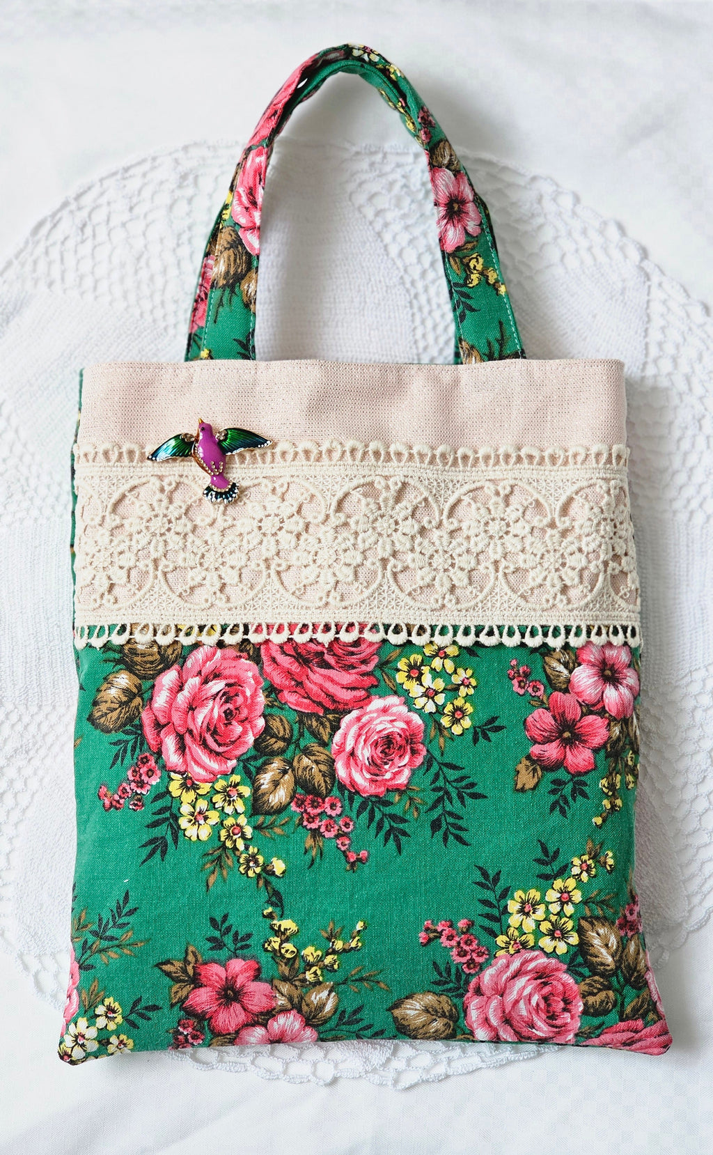 Sac tote bag tissu vintage