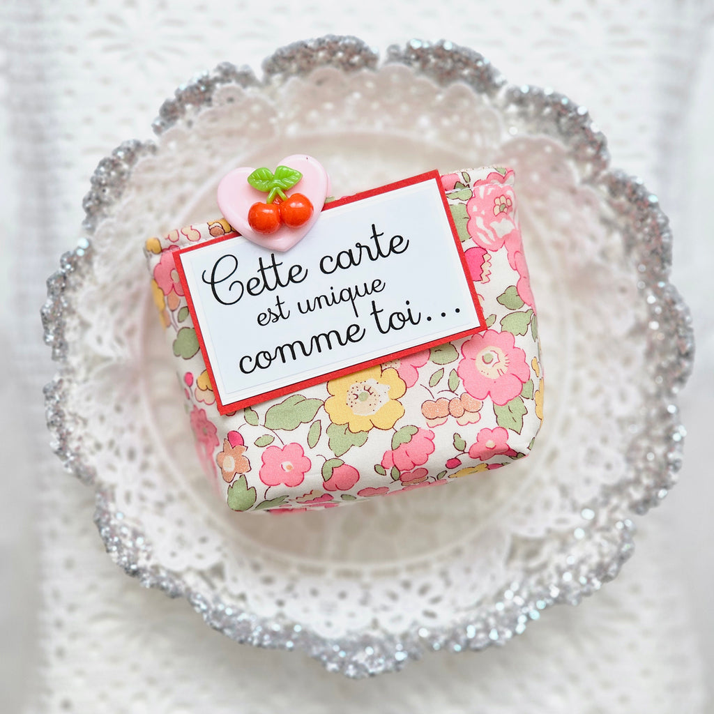 Vide poche tissu liberty rose